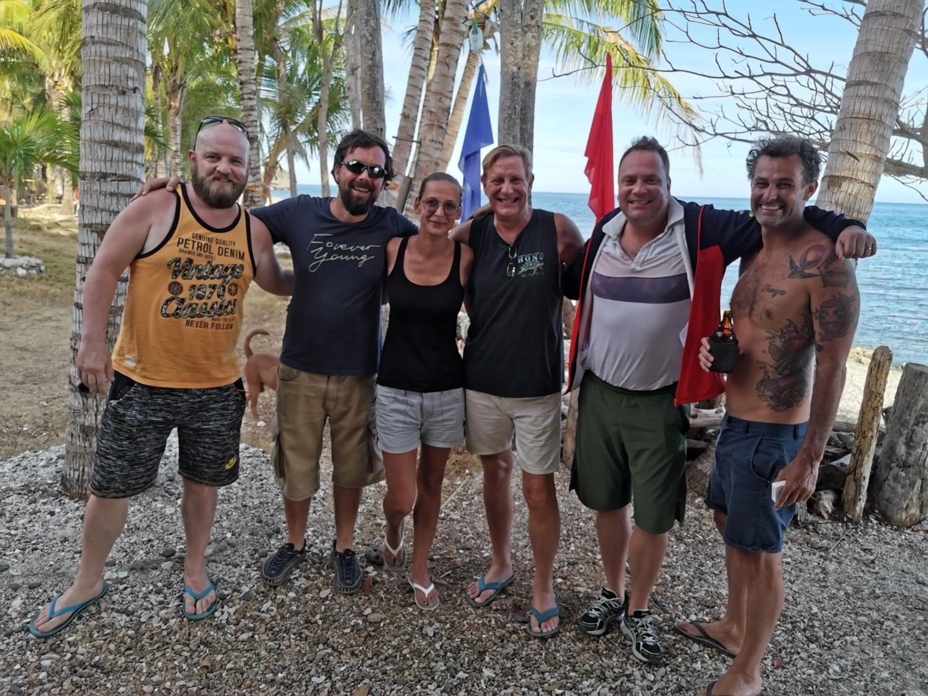 group of guests in Lazi Beach Club Resort