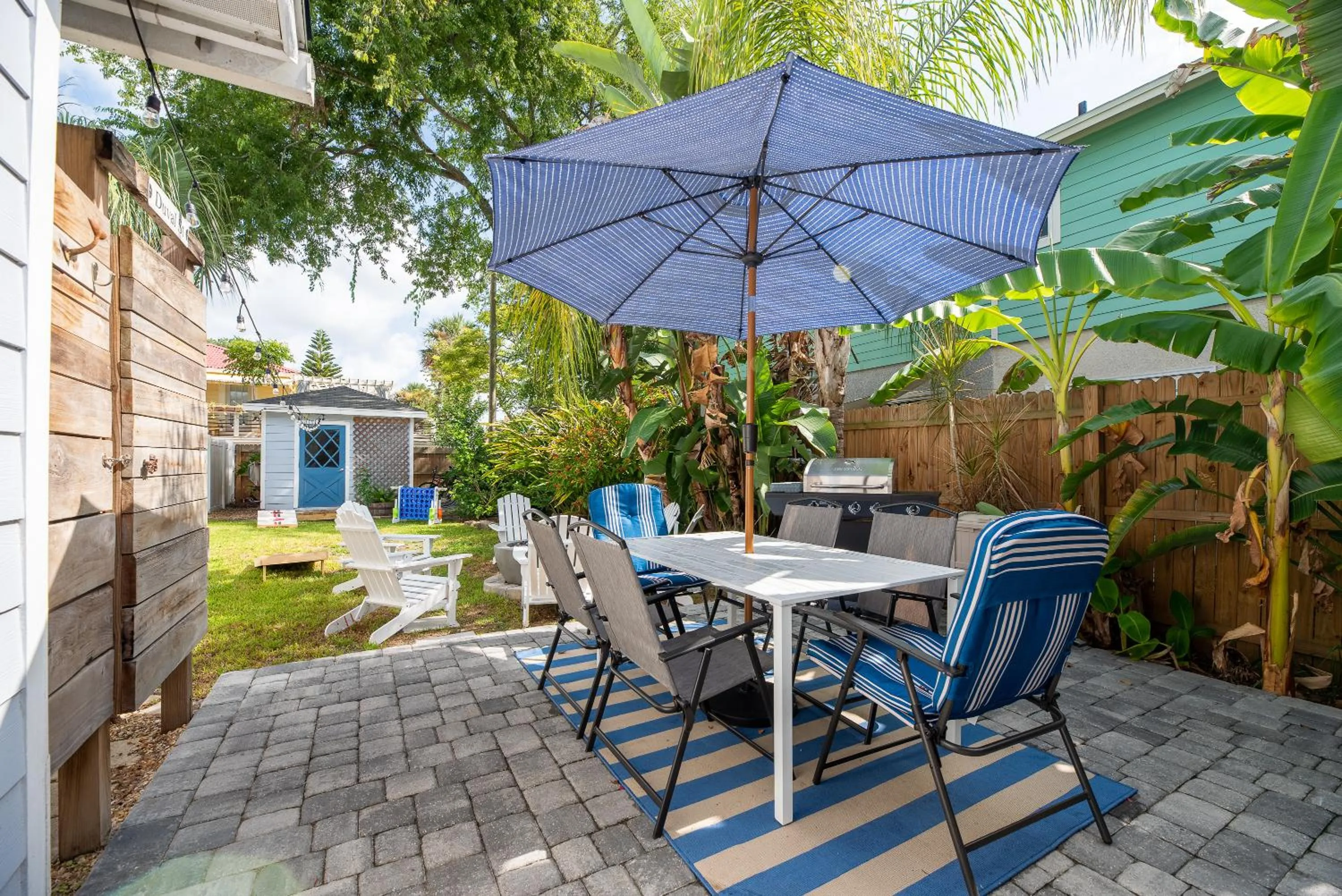 Patio in Jax Vacations 1/2 Mile to Beach, 2 bedroom townhome pet friendly