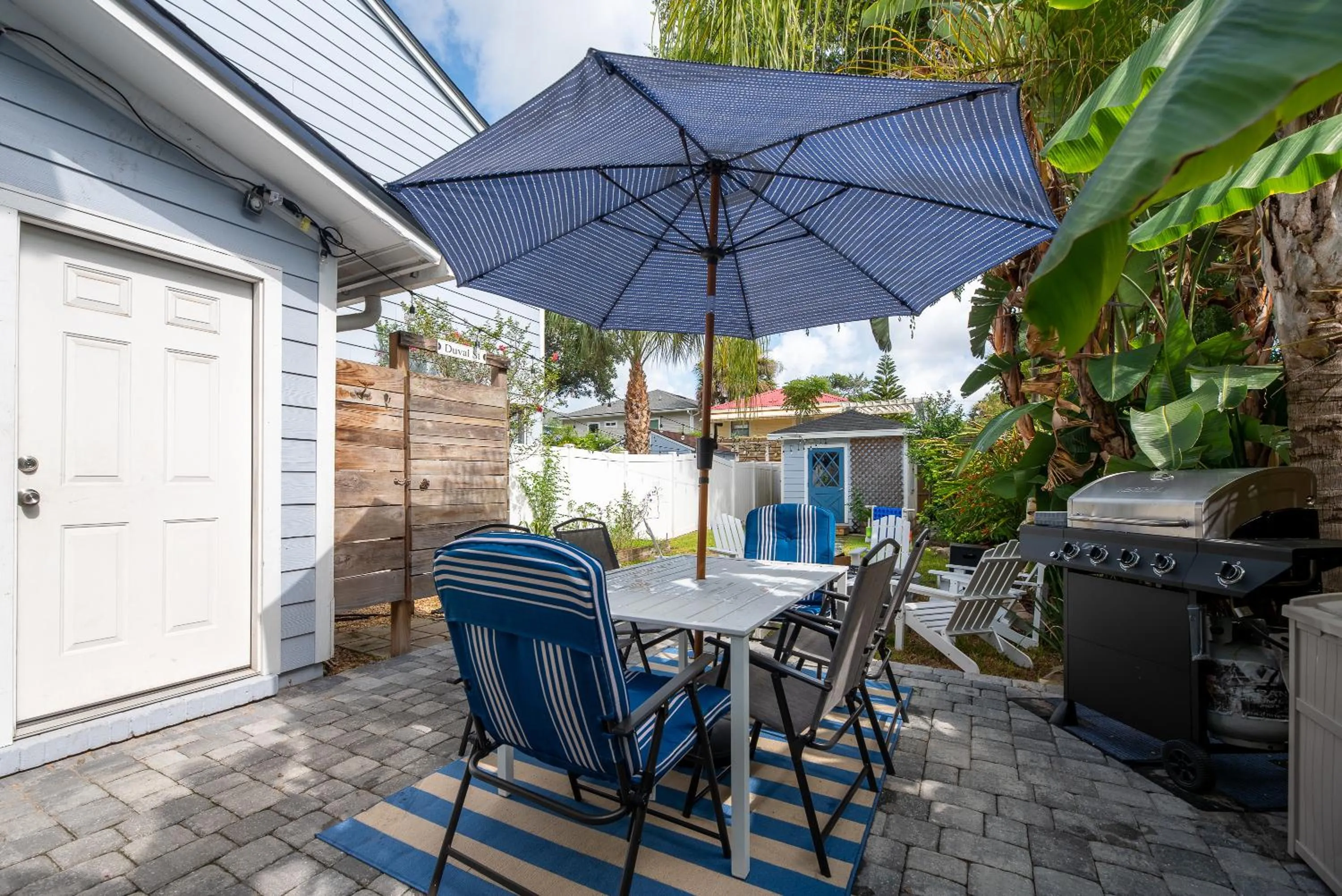 Patio in Jax Vacations 1/2 Mile to Beach, 2 bedroom townhome pet friendly