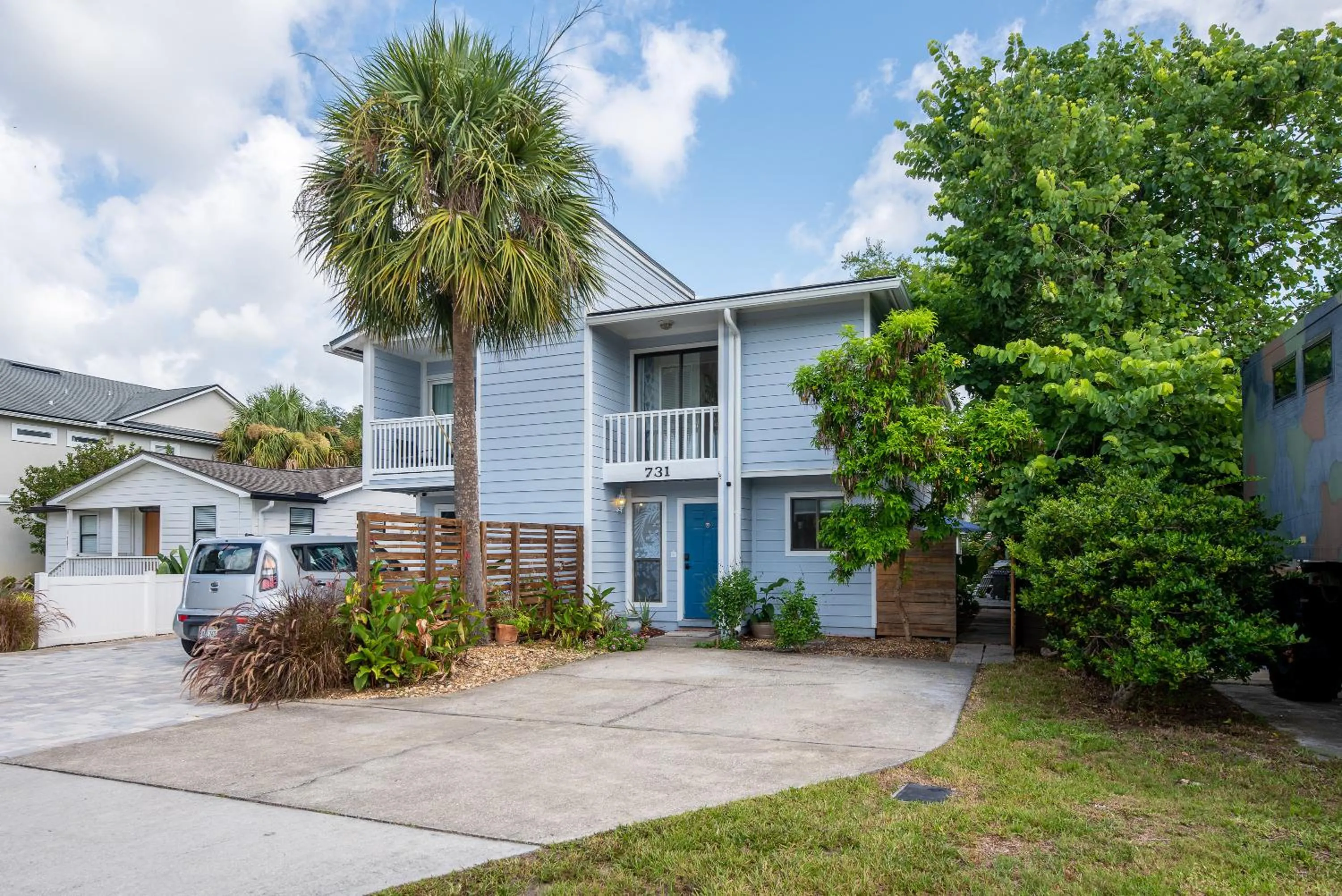 Property building in Jax Vacations 1/2 Mile to Beach, 2 bedroom townhome pet friendly