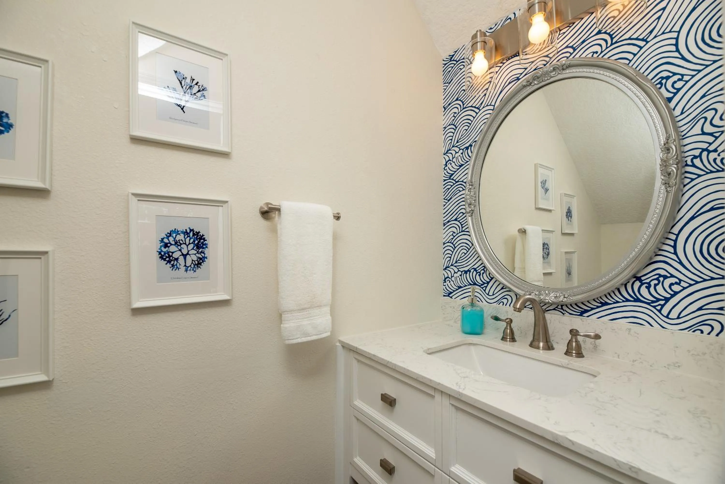 Bathroom in Jax Vacations 1/2 Mile to Beach, 2 bedroom townhome pet friendly