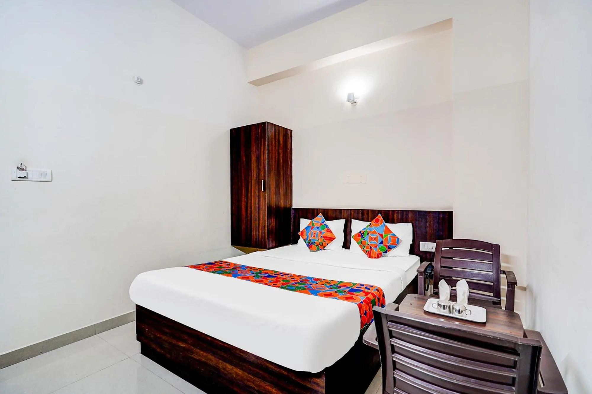 Bedroom, Bed in FabHotel Pride Image - Rajarajeshwari Nagar