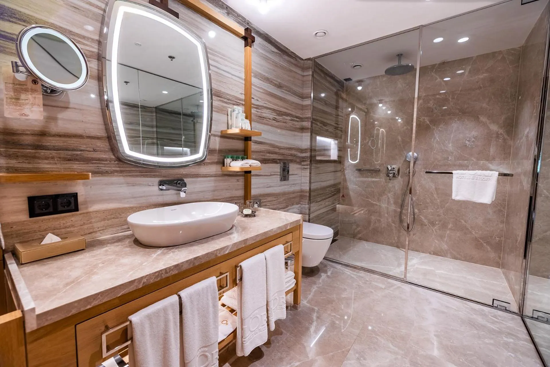 Shower in Gloria Serenity Resort