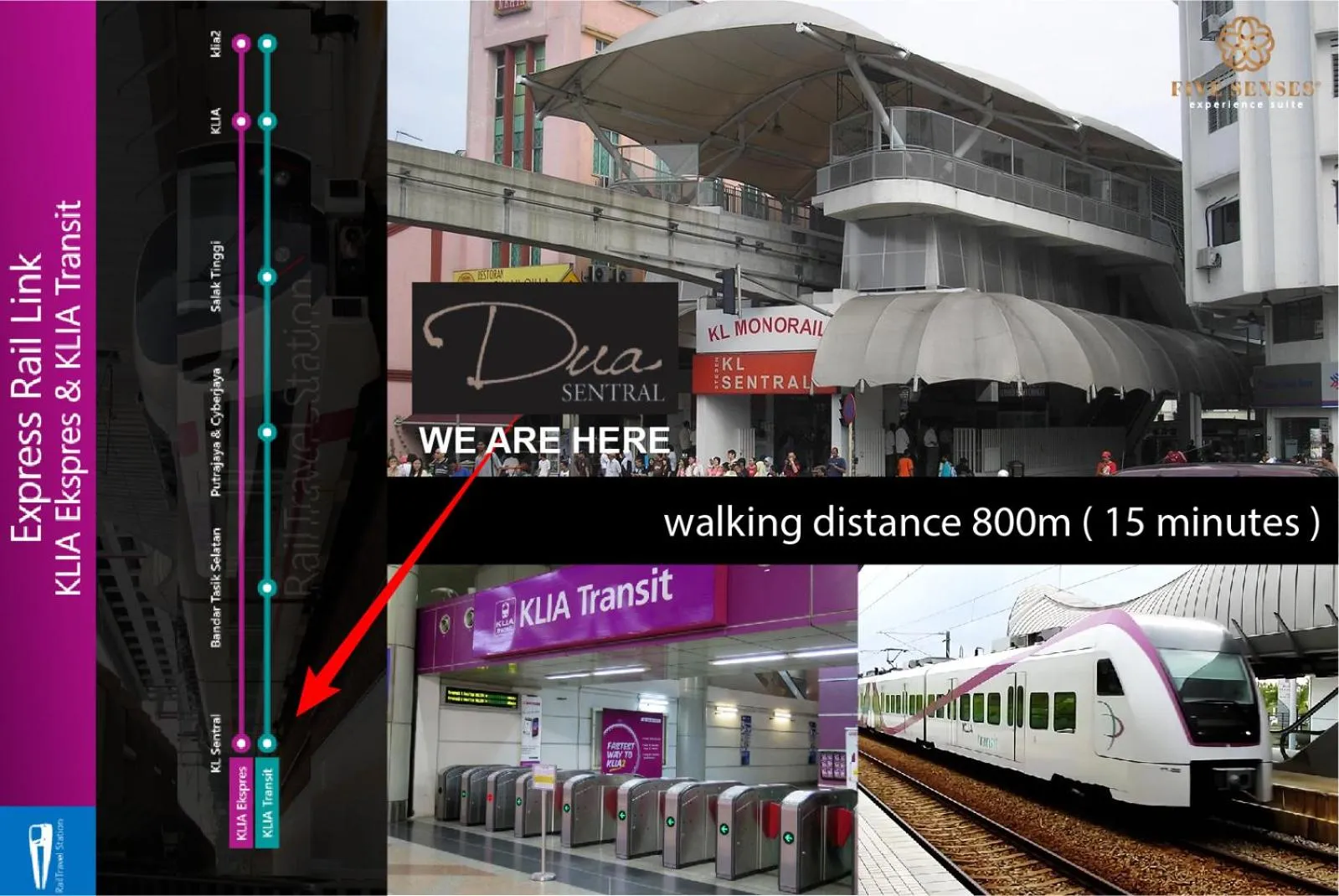 Location in Dua Sentral Kuala Lumpur, Roam