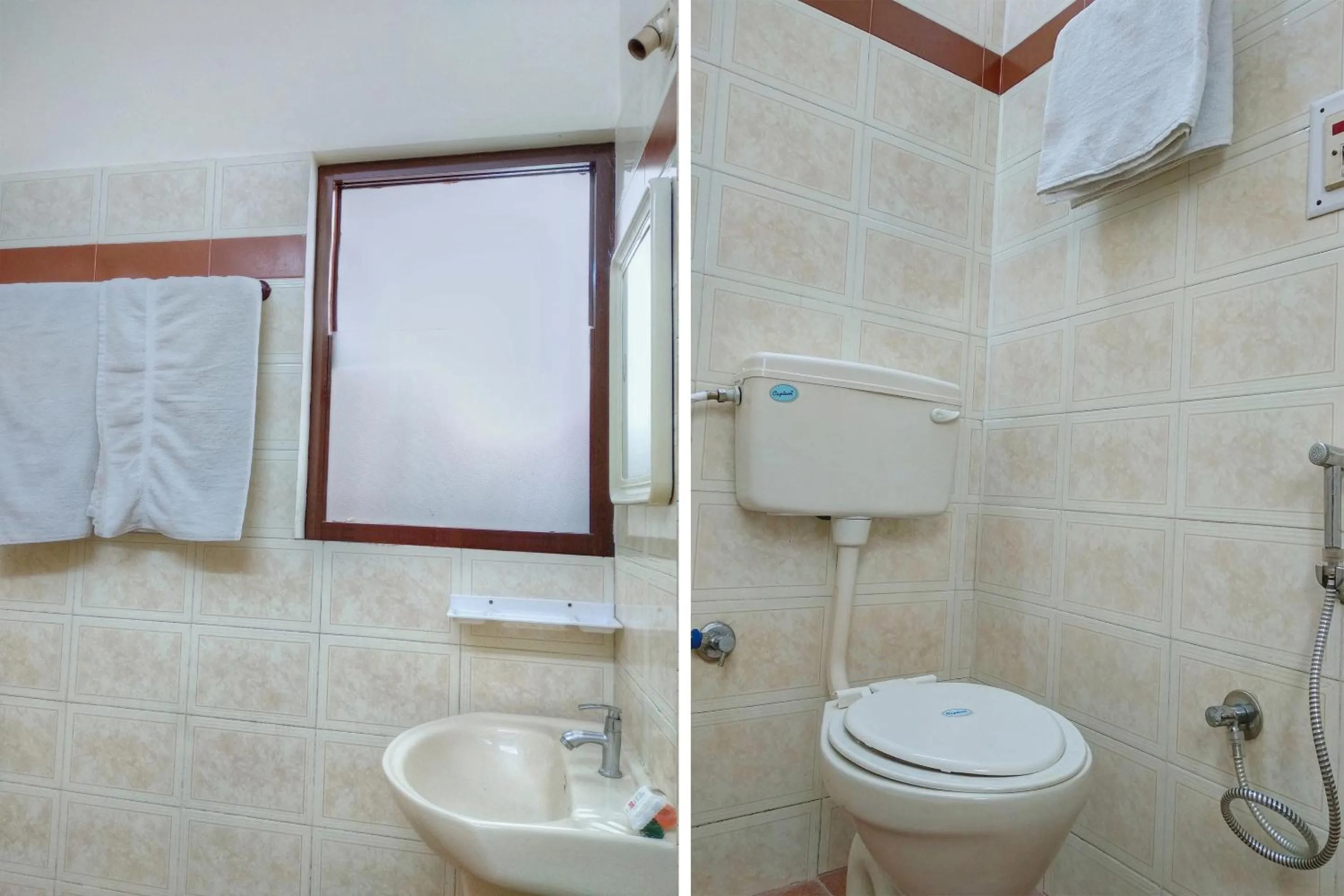 Bathroom in Super Hotel O Shree Mookambika Guest House Near Sri Someshwara Swami Temple