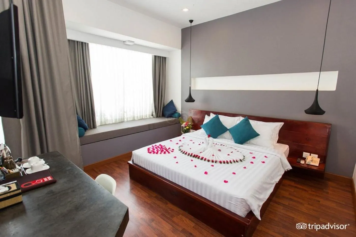 Bed in Siem Reap Tevi Residence