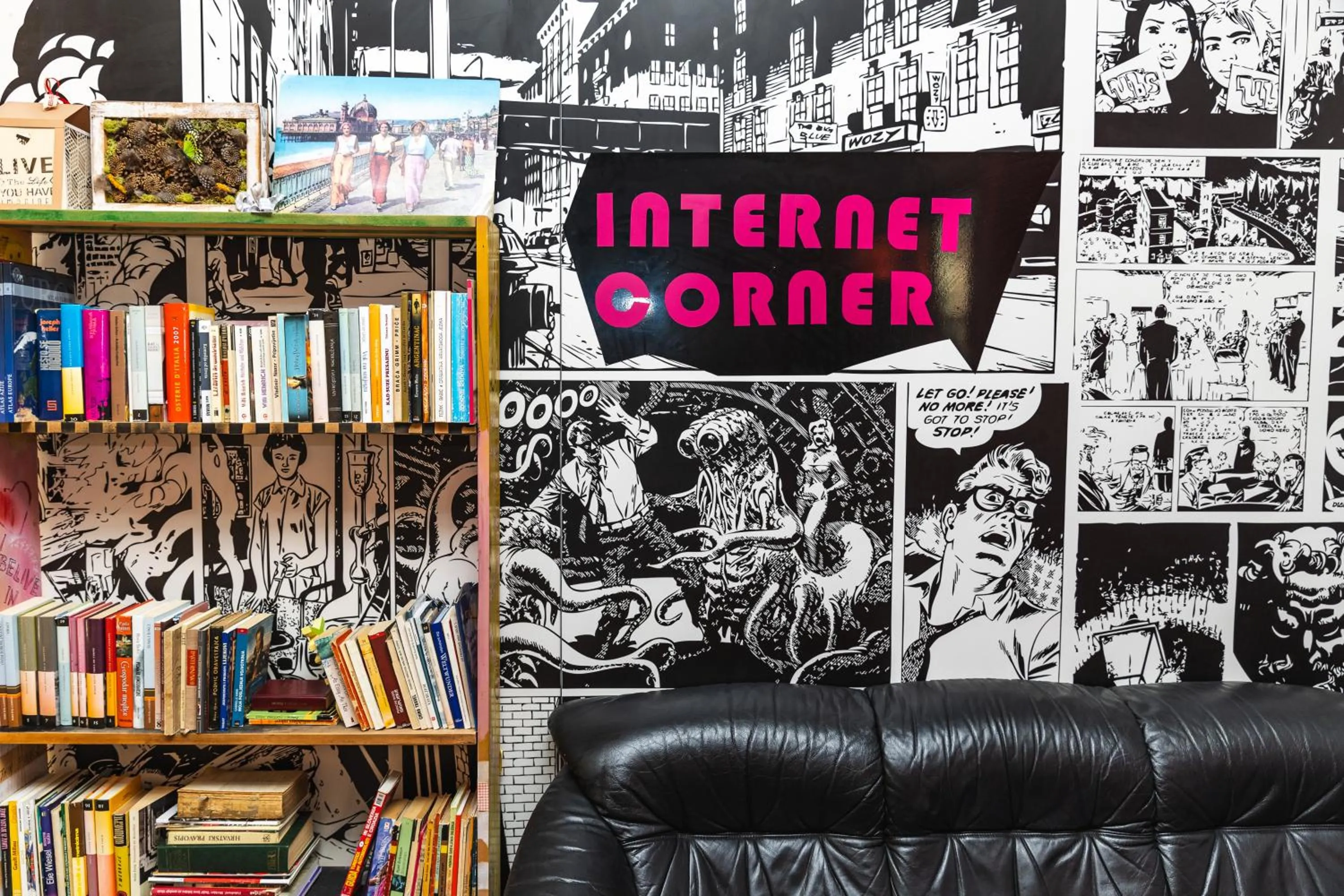 Seating area in Hostel Link