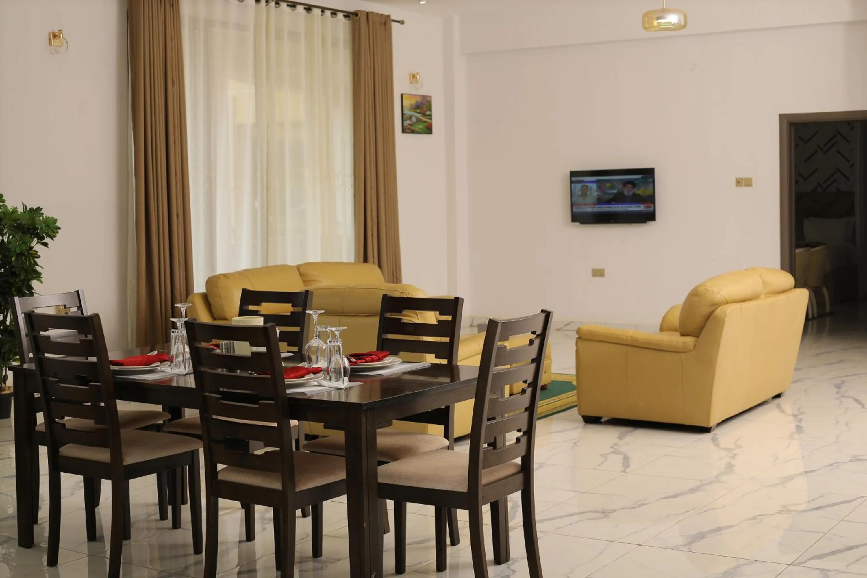 Seating area in The Voice Hotel