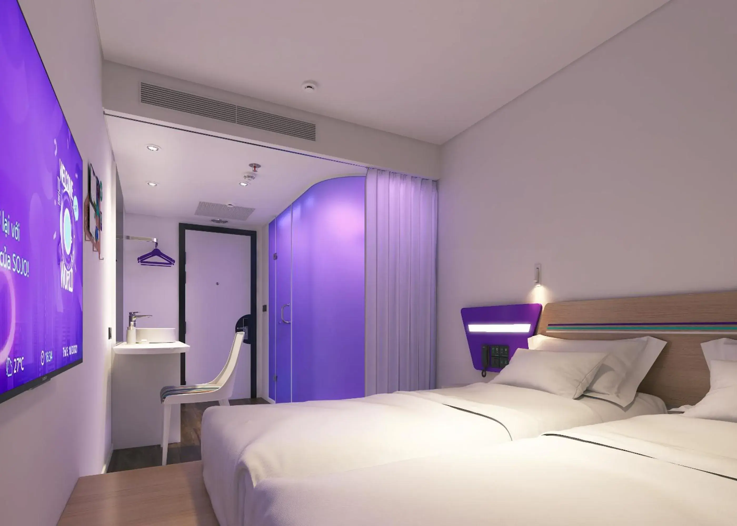 Deluxe Twin Room in SOJO Hotel Lao Cai Deluxe Twin Room in SOJO Hotel Lao Cai