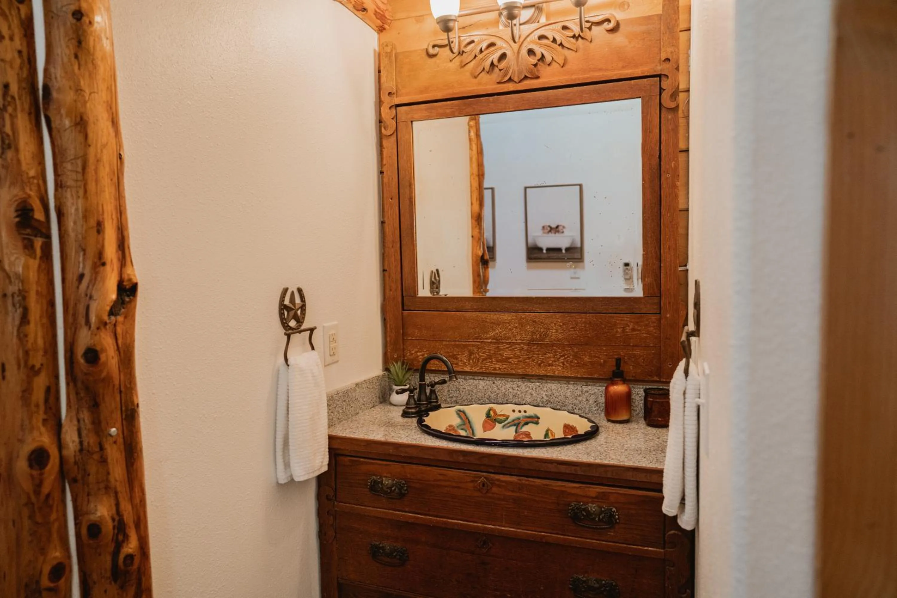 Bathroom in Scenic View Timber Lodge HotTub by Casa Oso