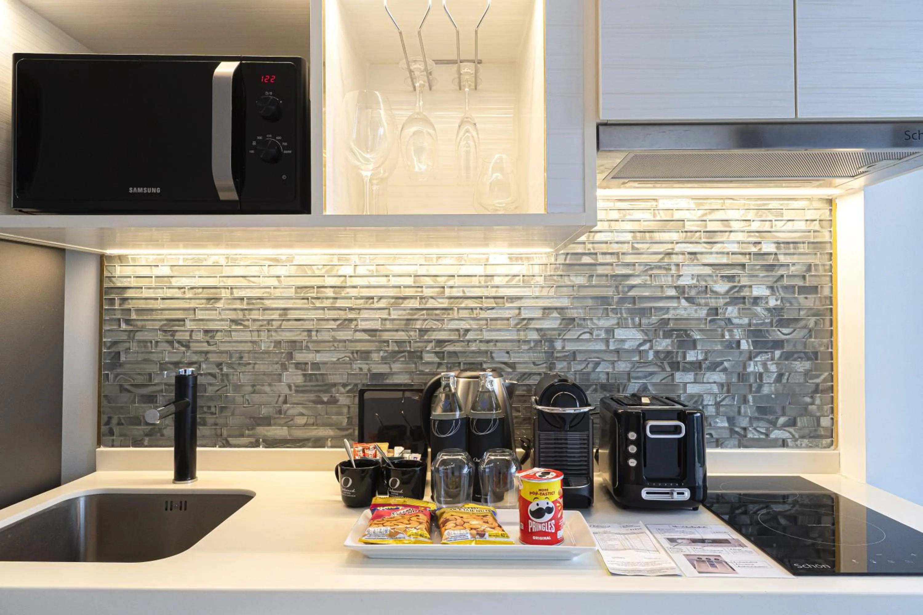 kitchen in Oakwood Suites Tiwanon Bangkok