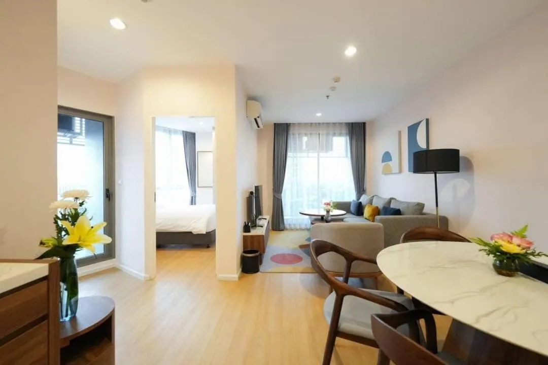 Bed in Oakwood Suites Tiwanon Bangkok