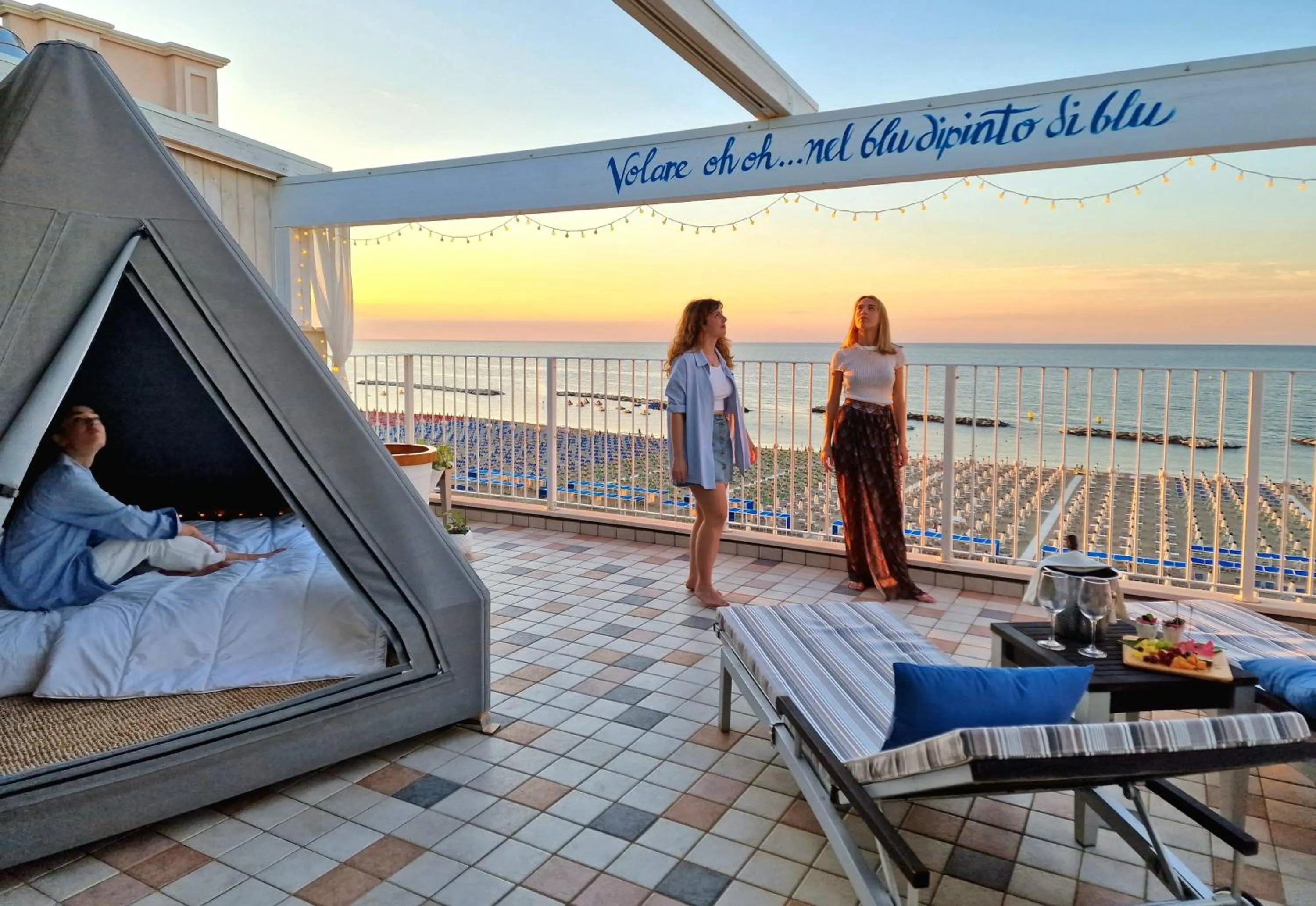 Balcony/Terrace in Luxor Beach Boutique Hotel Cattolica