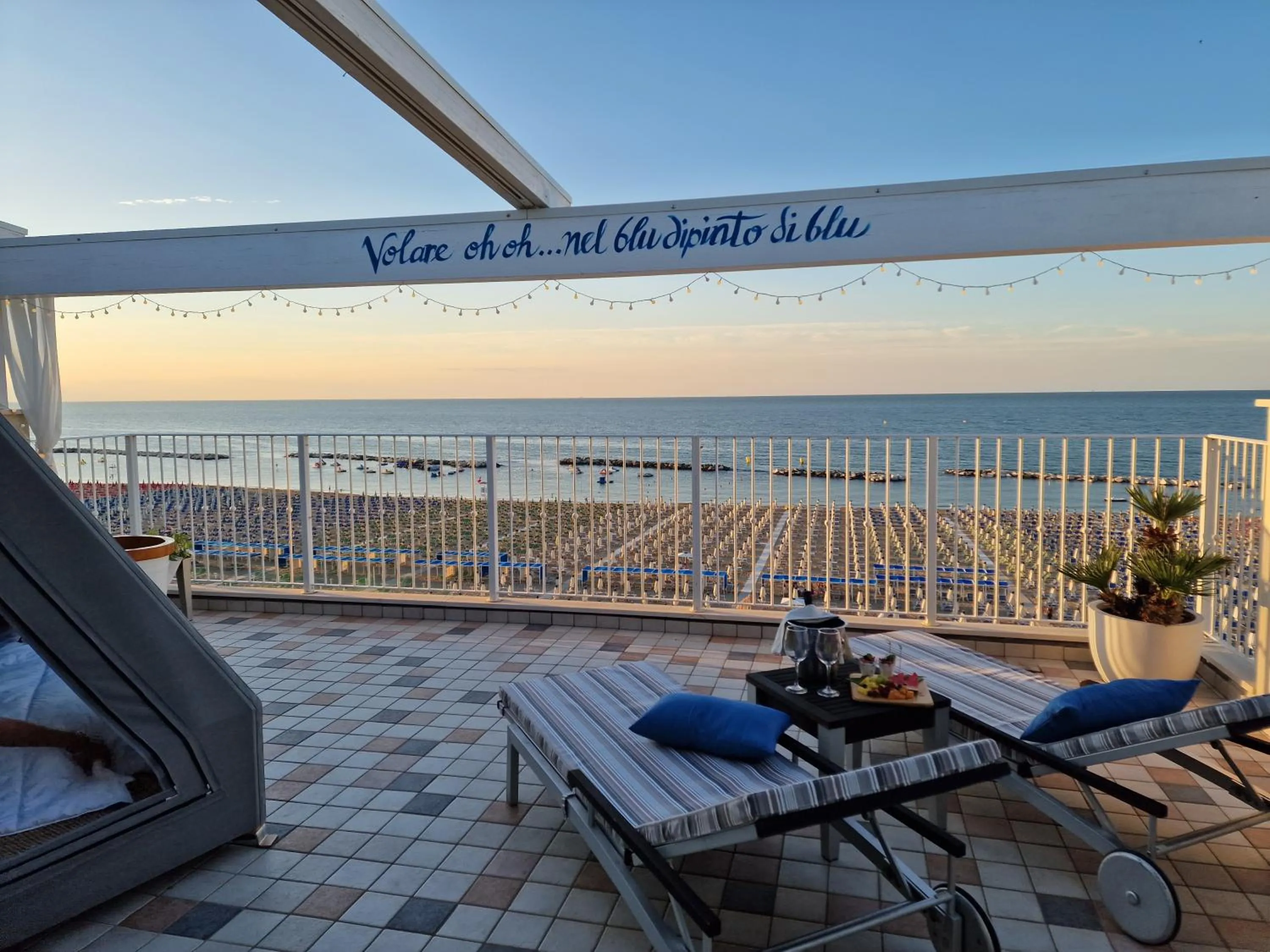 Balcony/Terrace in Luxor Beach Boutique Hotel Cattolica