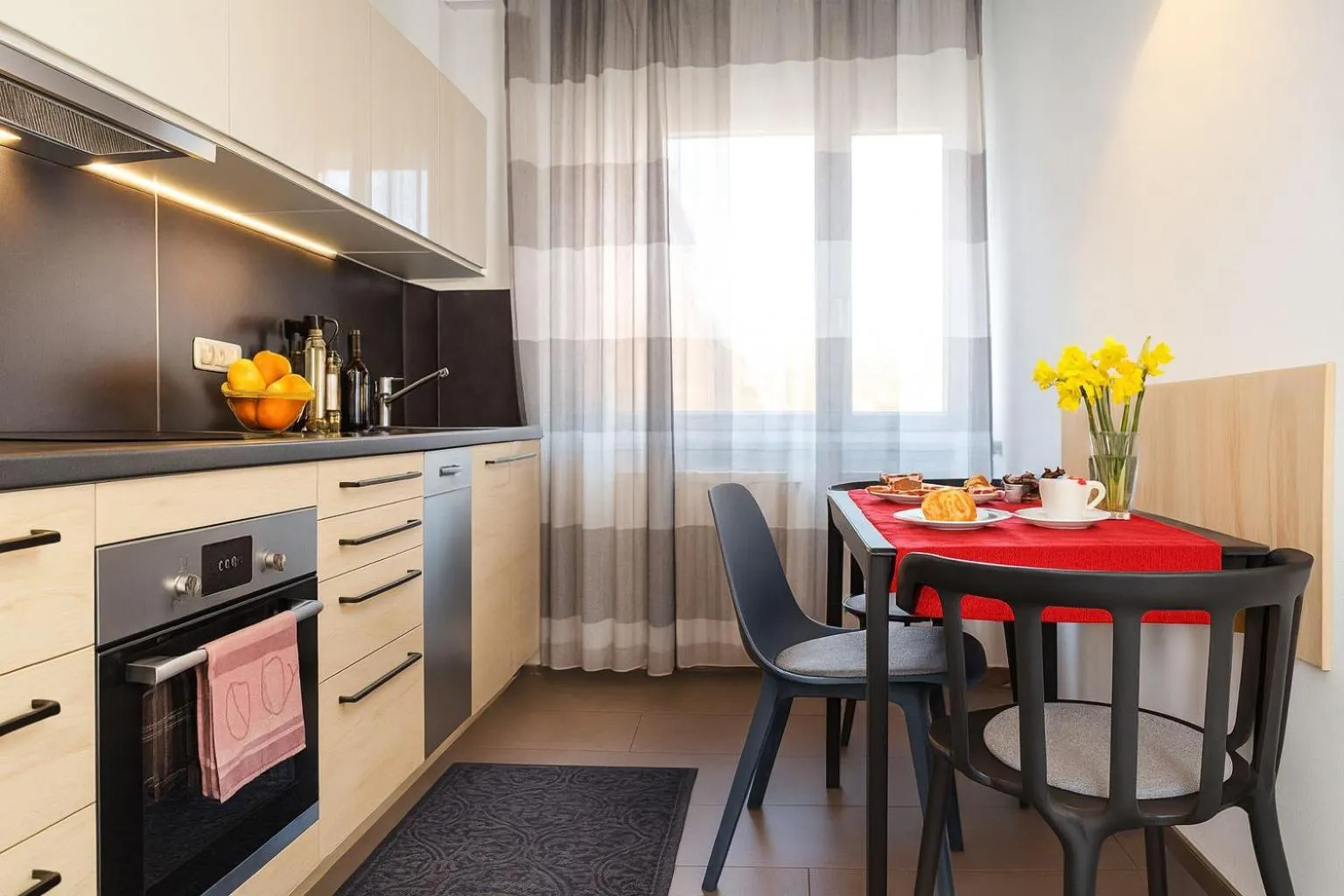 Kitchen or kitchenette in Das Falk Apartmenthaus