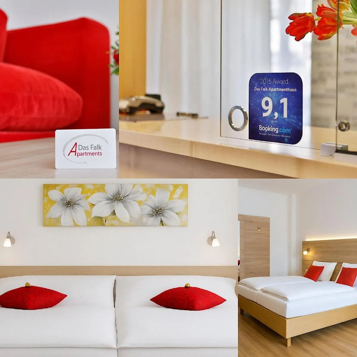 Bed in Das Falk Apartmenthaus