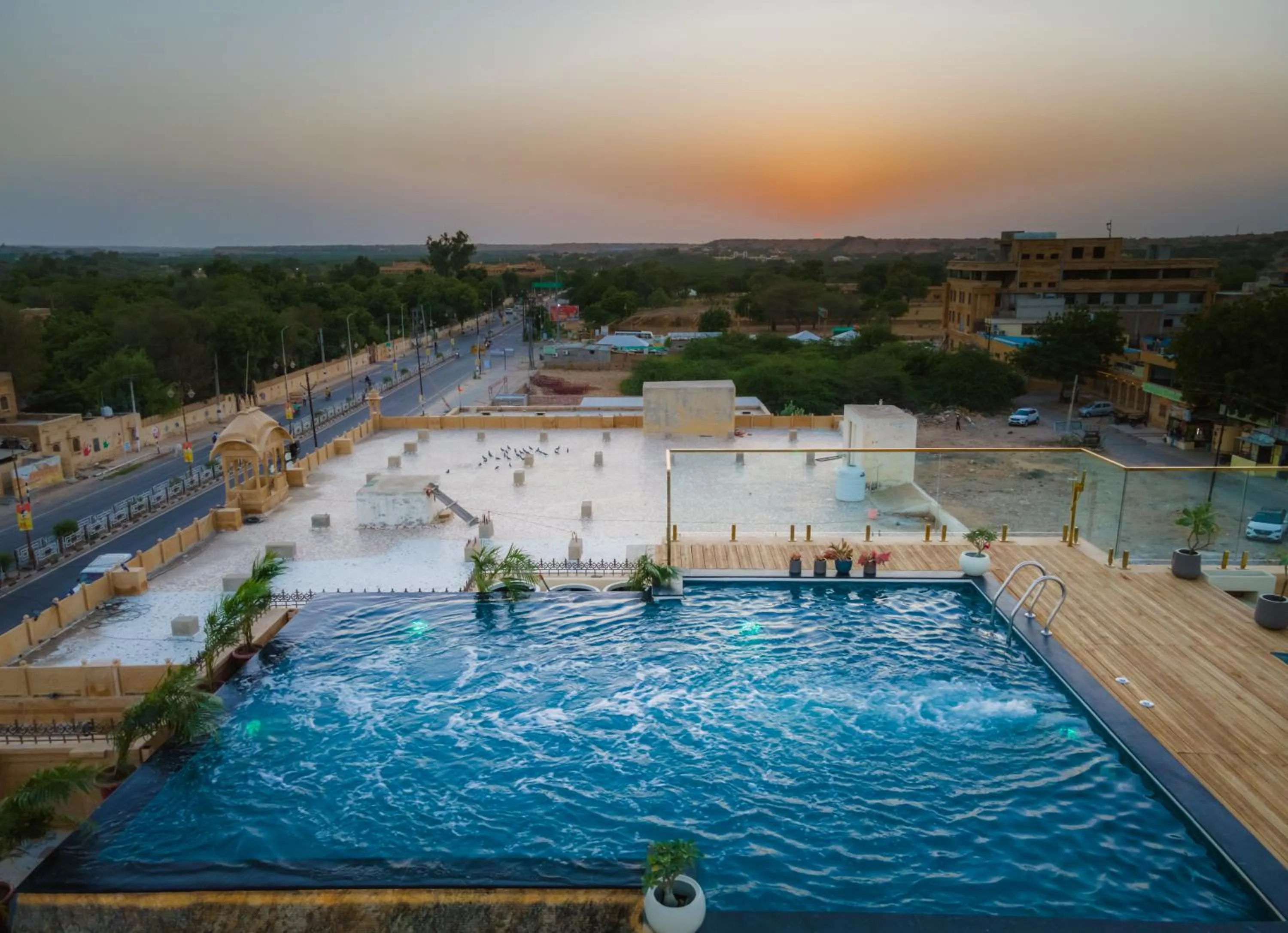 Swimming pool in Rupal Residency