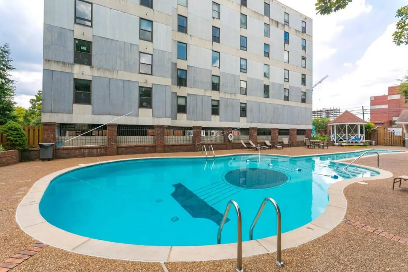 Pool view in Music Row Retreat with Pool and Free Parking, Walk to Bars!