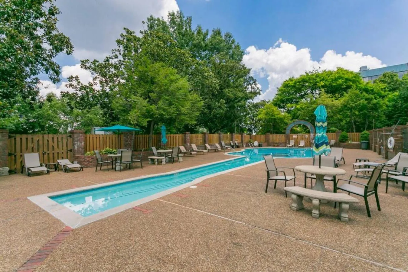 Pool view in Music Row Retreat with Pool and Free Parking, Walk to Bars!