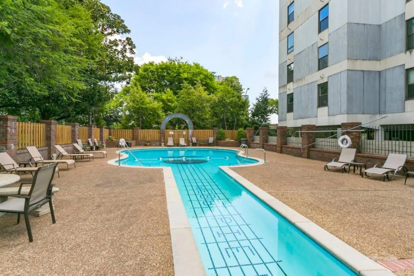 Pool view in Music Row Retreat with Pool and Free Parking, Walk to Bars!