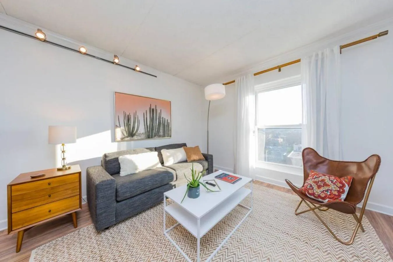 Living room in Music Row Retreat with Pool and Free Parking, Walk to Bars!