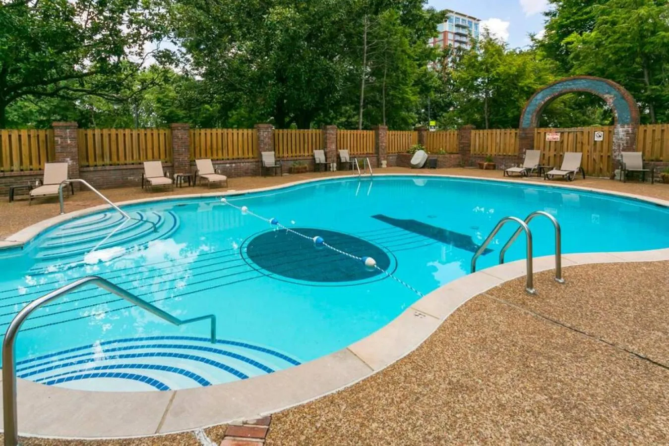 Pool view in Music Row Retreat with Pool and Free Parking, Walk to Bars!