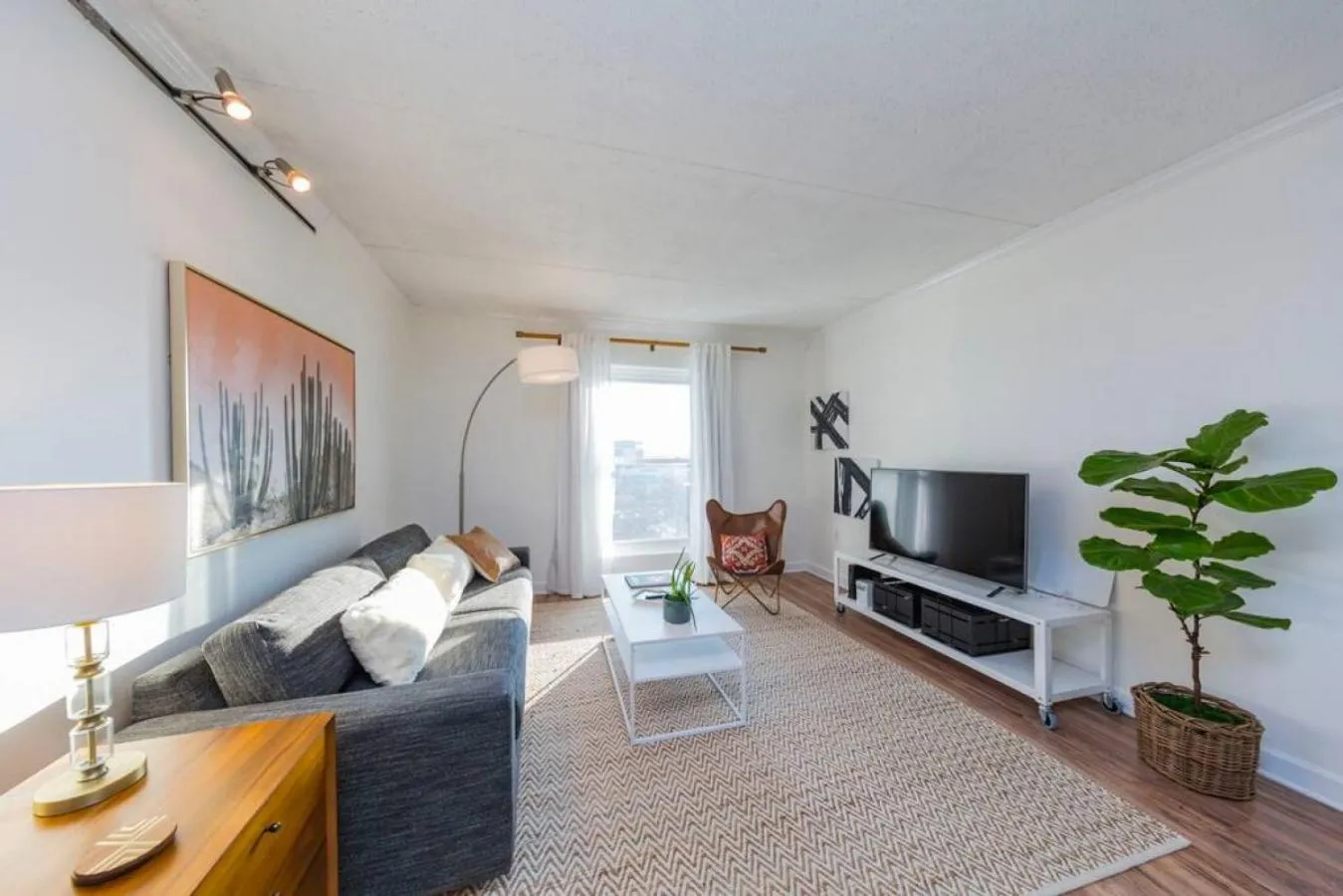 Living room in Music Row Retreat with Pool and Free Parking, Walk to Bars!