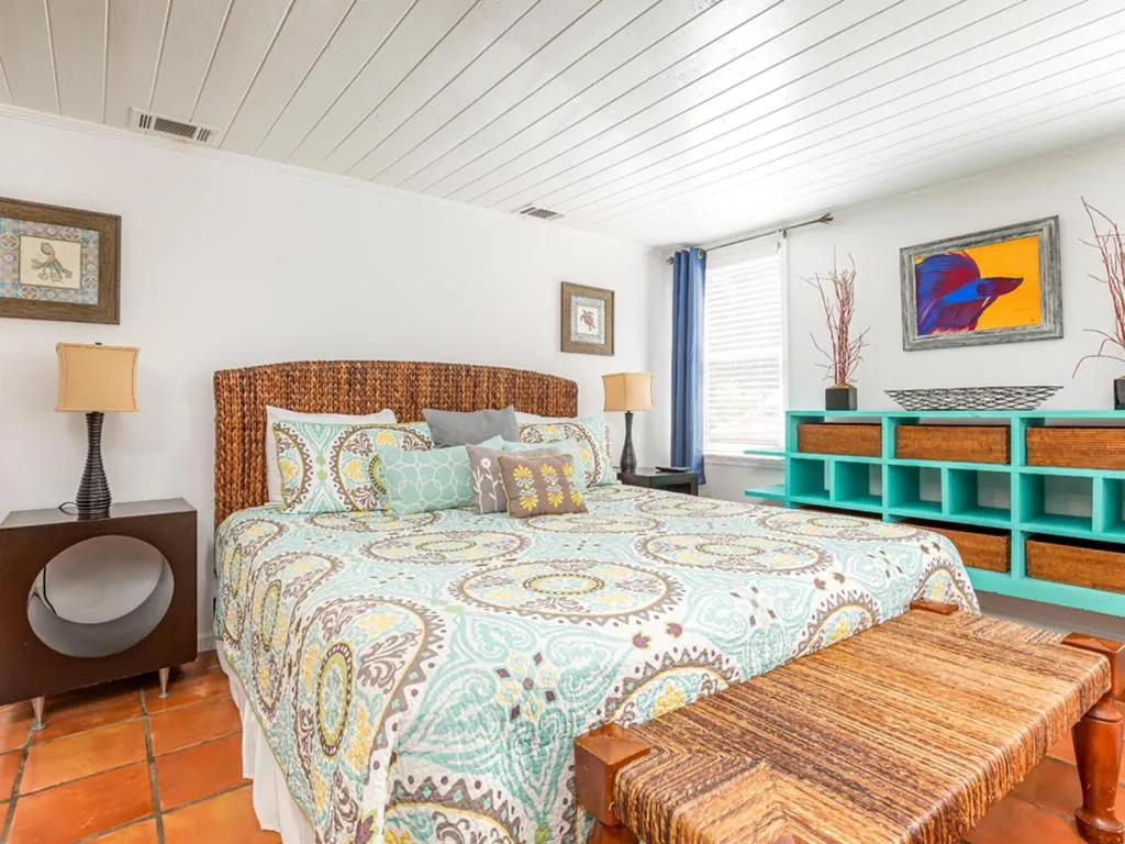 Bed in Guiding Light Cottage