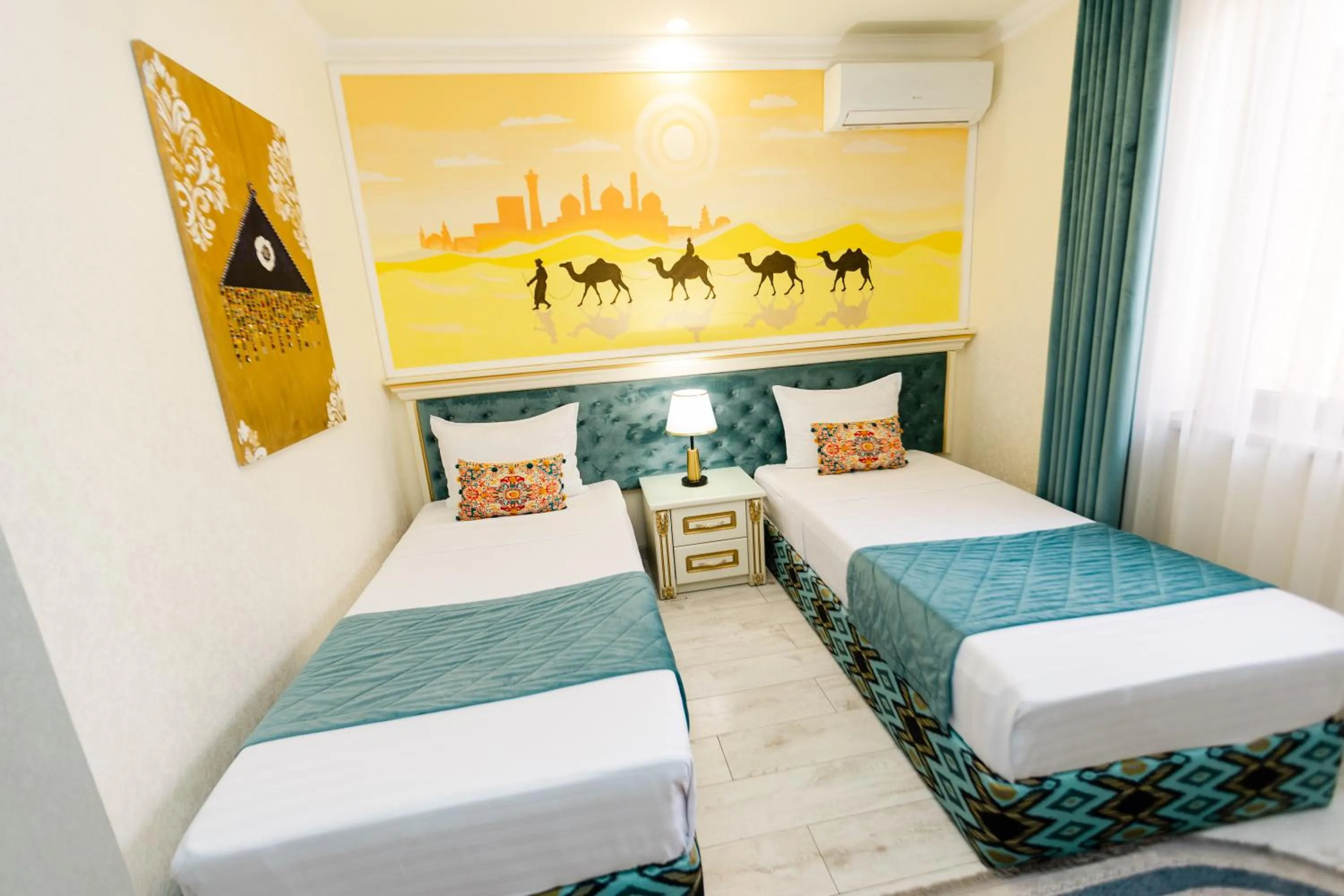 Bed in Gur Emir Palace boutique hotel