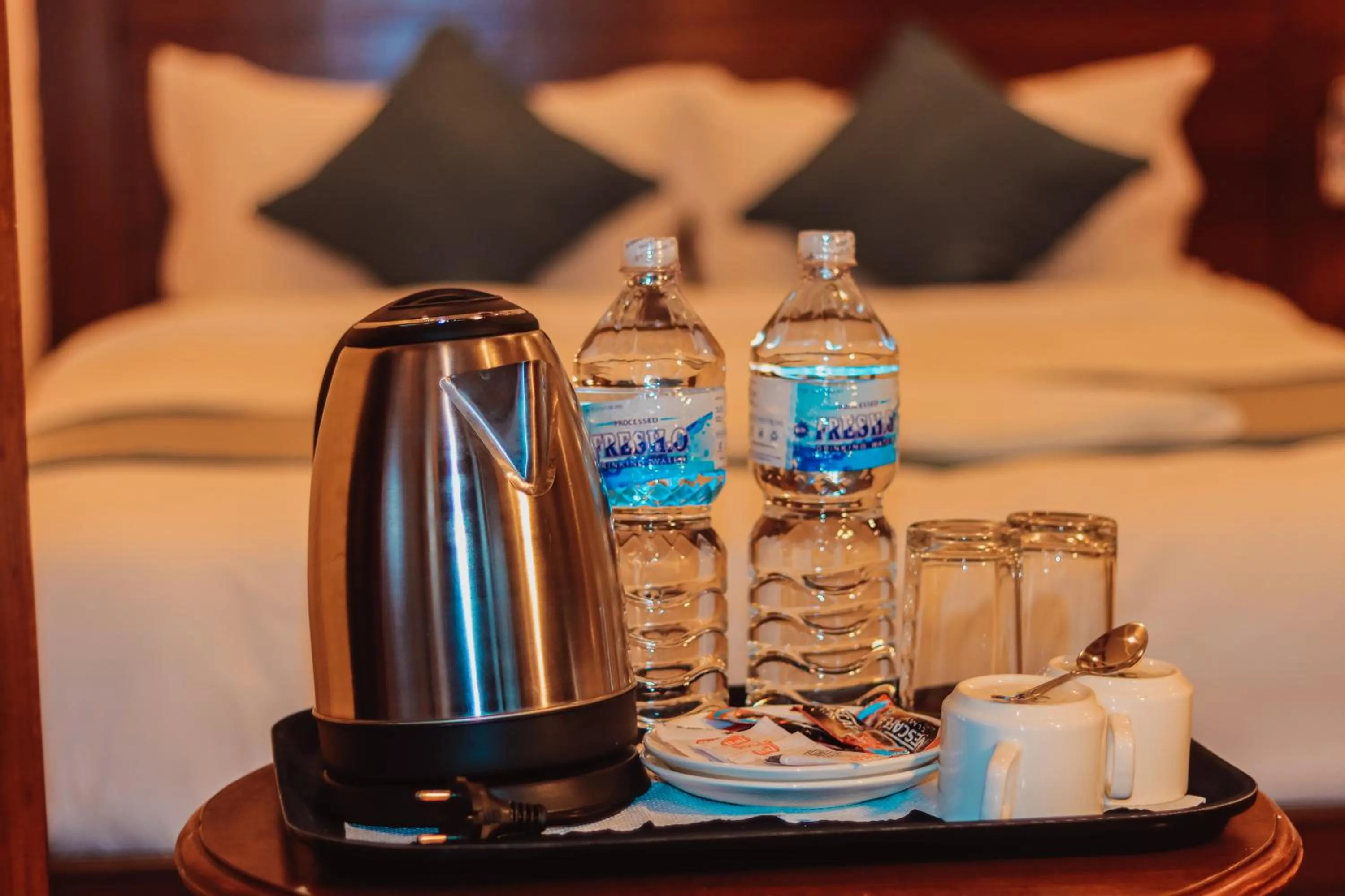 Coffee/tea facilities, Bed in Kathmandu Aagantuk Hotel