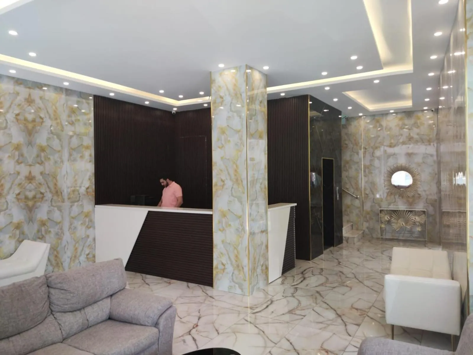 Lobby or reception in Golden Hotel