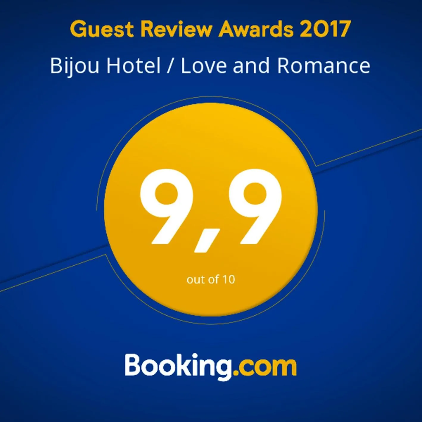 Certificate/Award in Bijou Hotel / Love and Romance