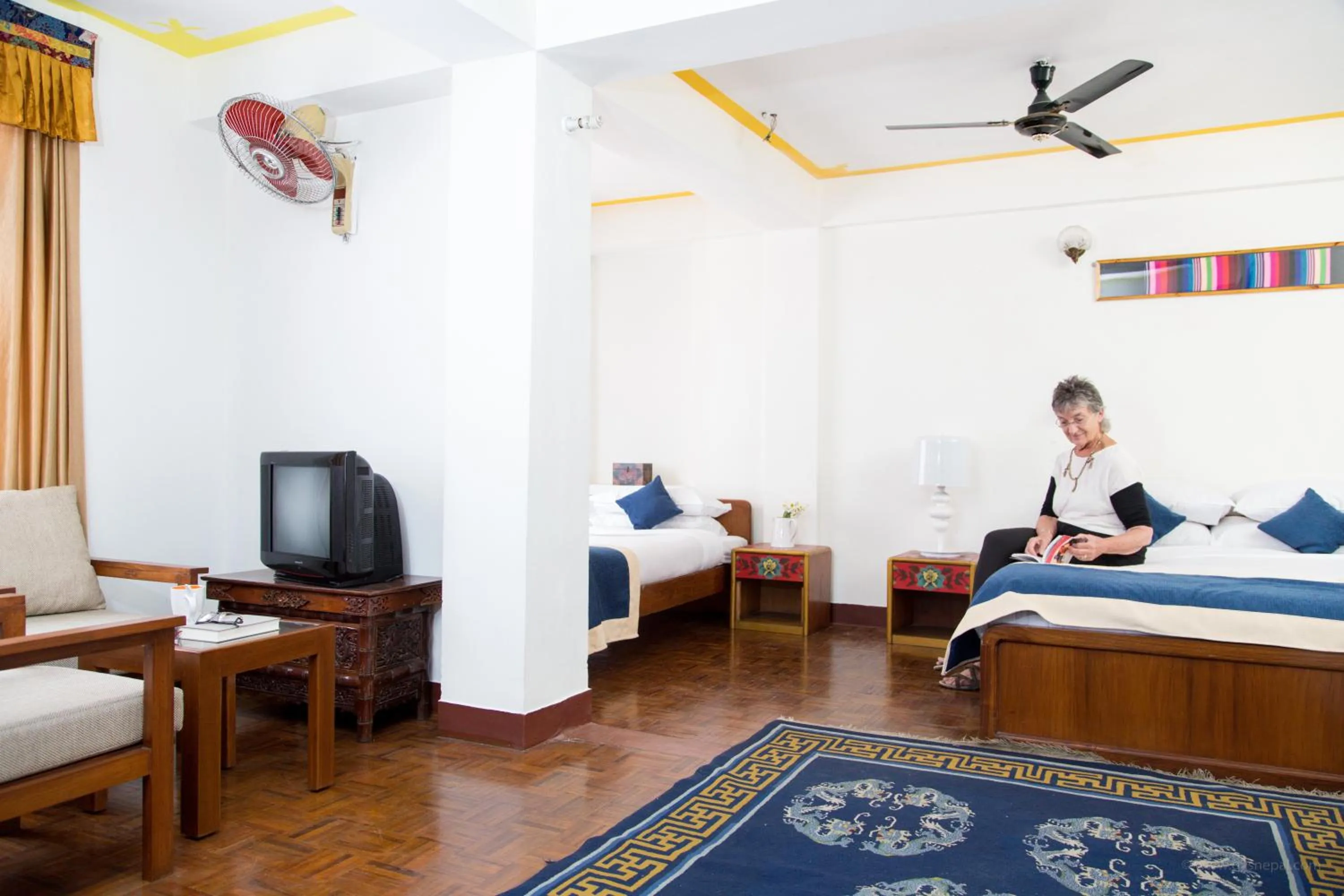 Decorative detail, Bed in Hotel Utse