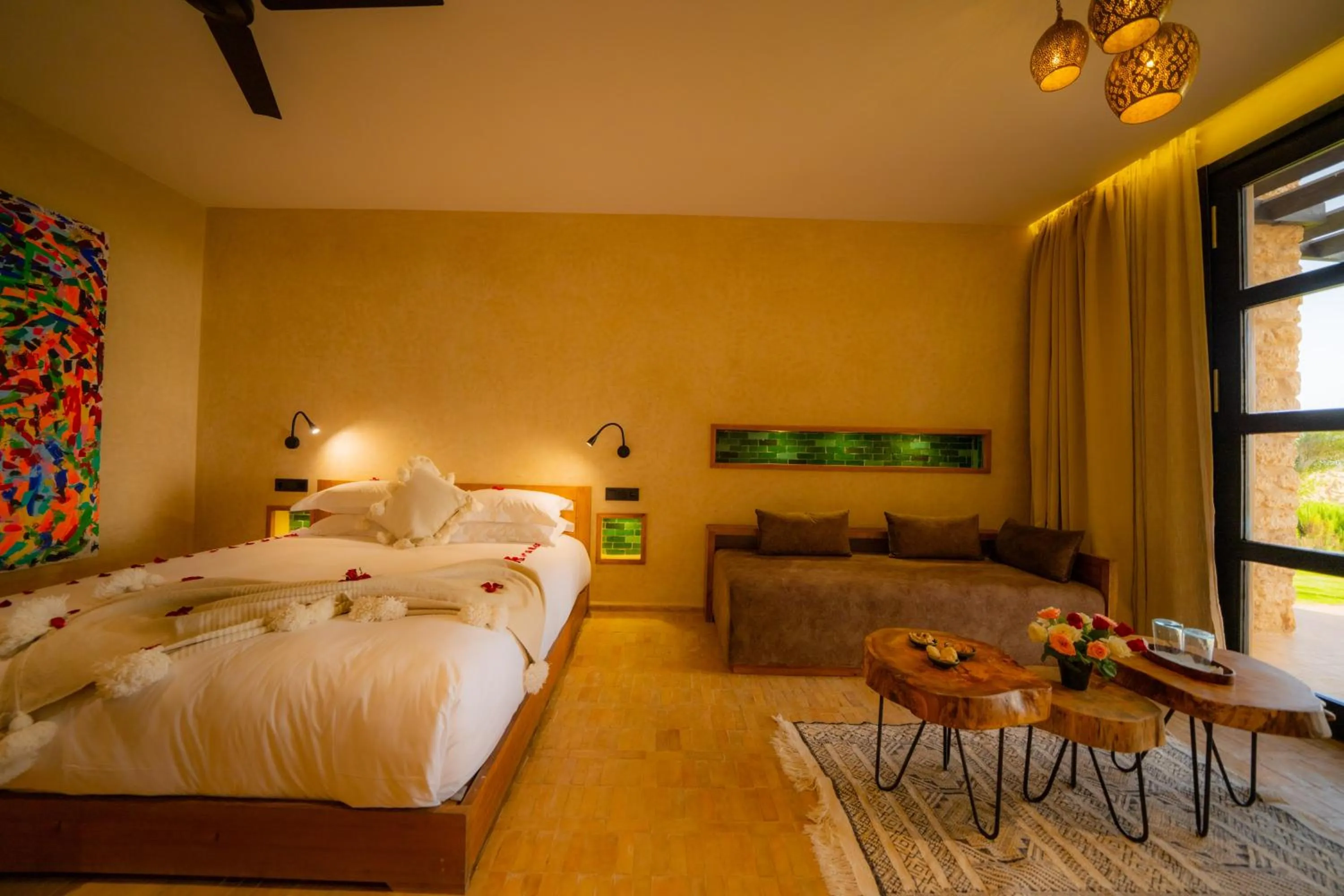 Bed in BABERRIH Hôtel Hospitality Palaces & Resorts