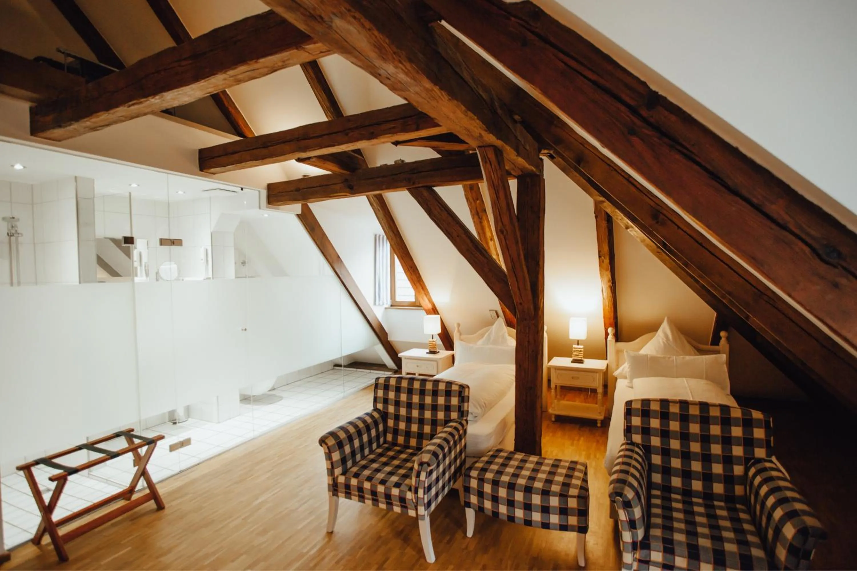 Photo of the whole room, Bed in Hotel "Alter Pfarrhof"