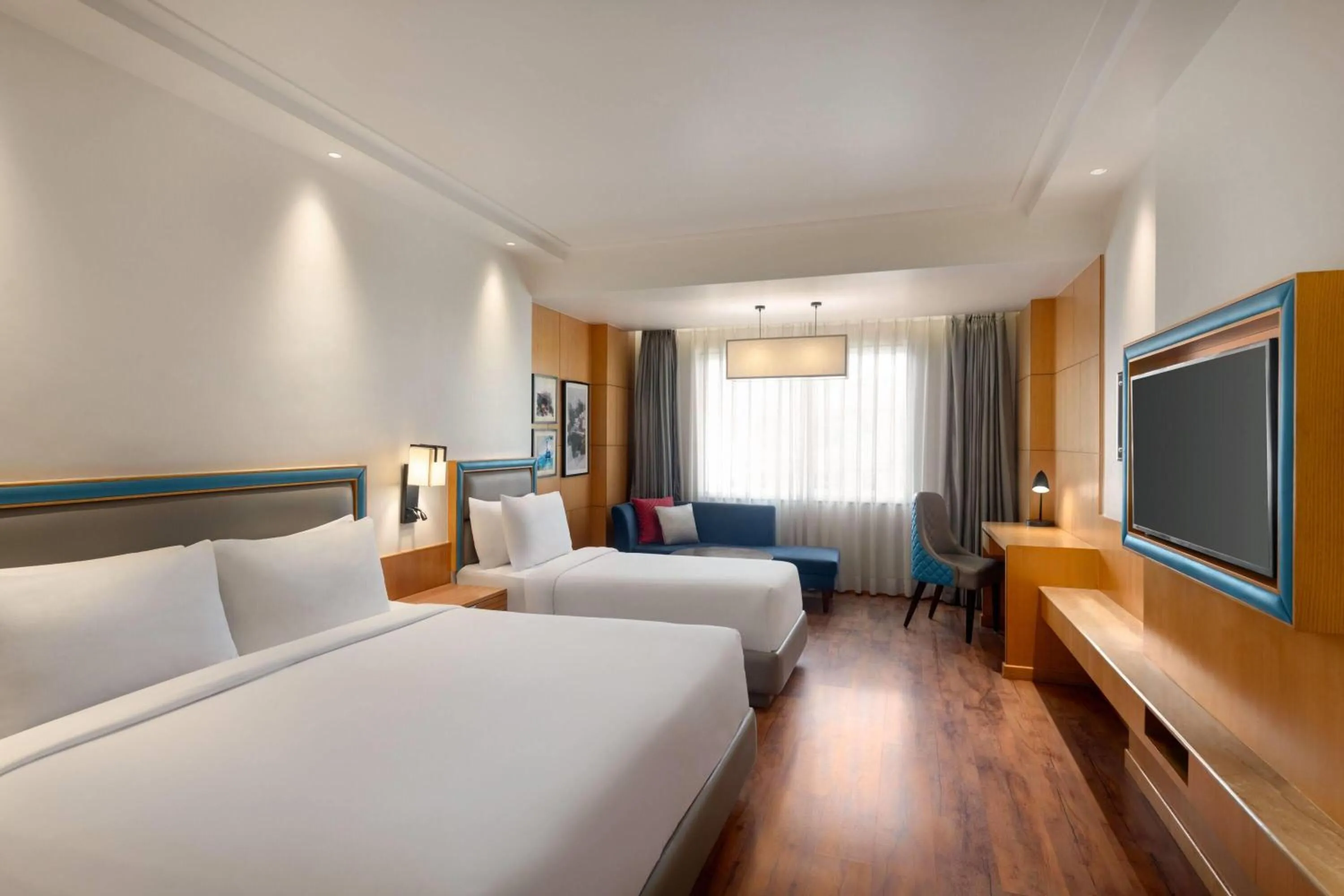 Photo of the whole room, Bed in Ramada by Wyndham Katra Station Road