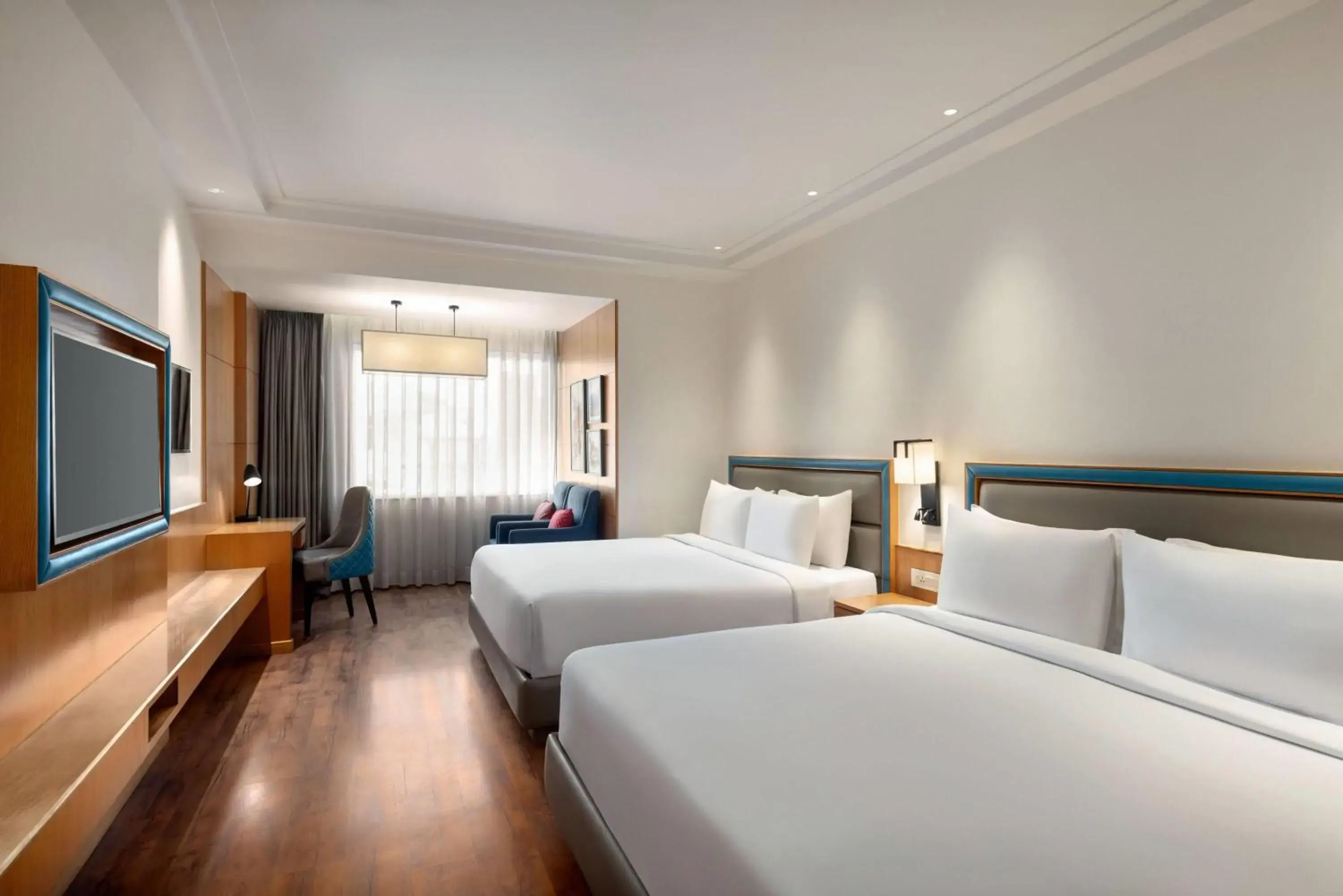 King Room with Two King Beds - Smoking in Ramada by Wyndham Katra Station Road King Room with Two King Beds - Smoking in Ramada by Wyndham Katra Station Road