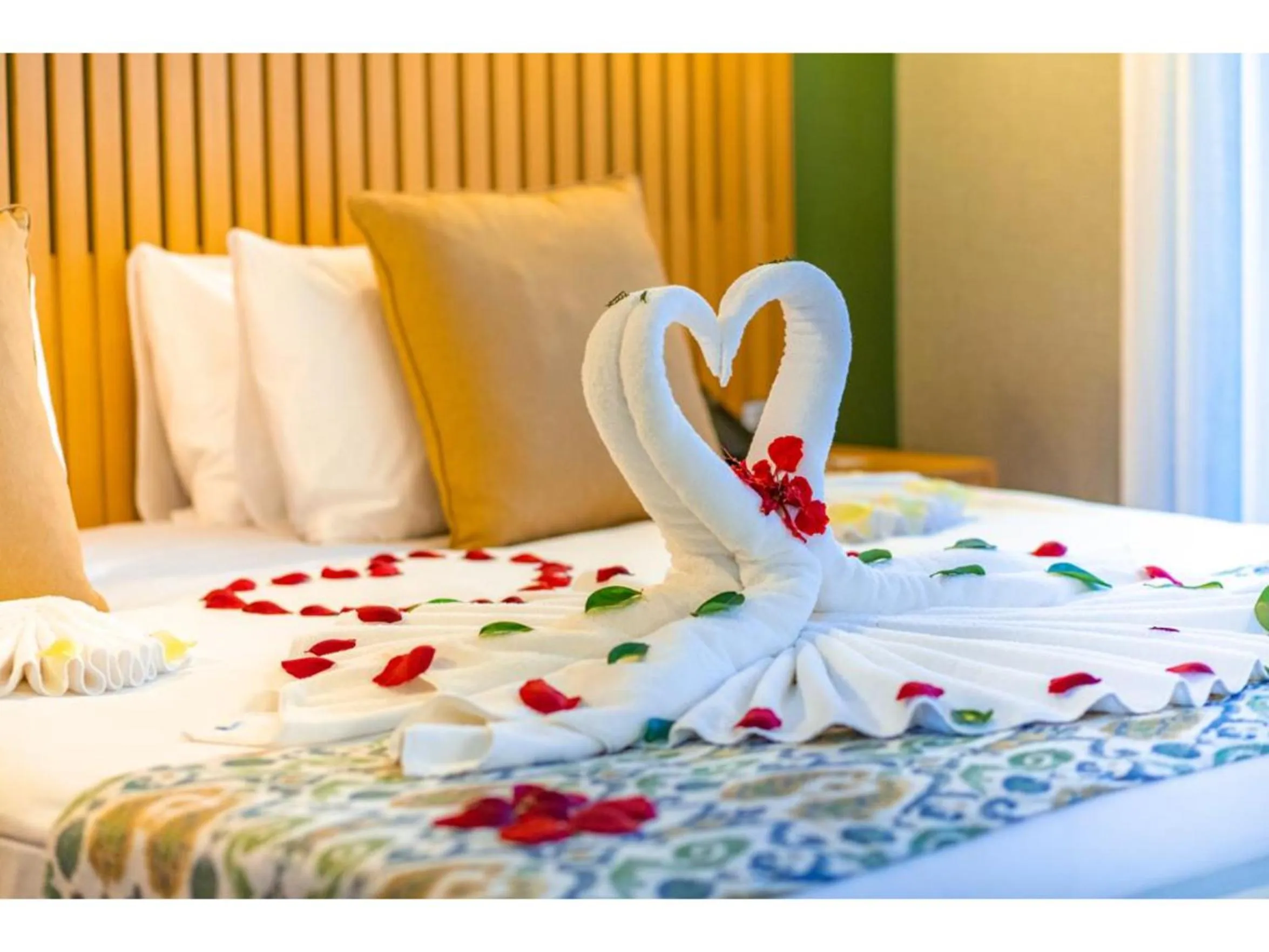 Bed in La Terrazza Hotel