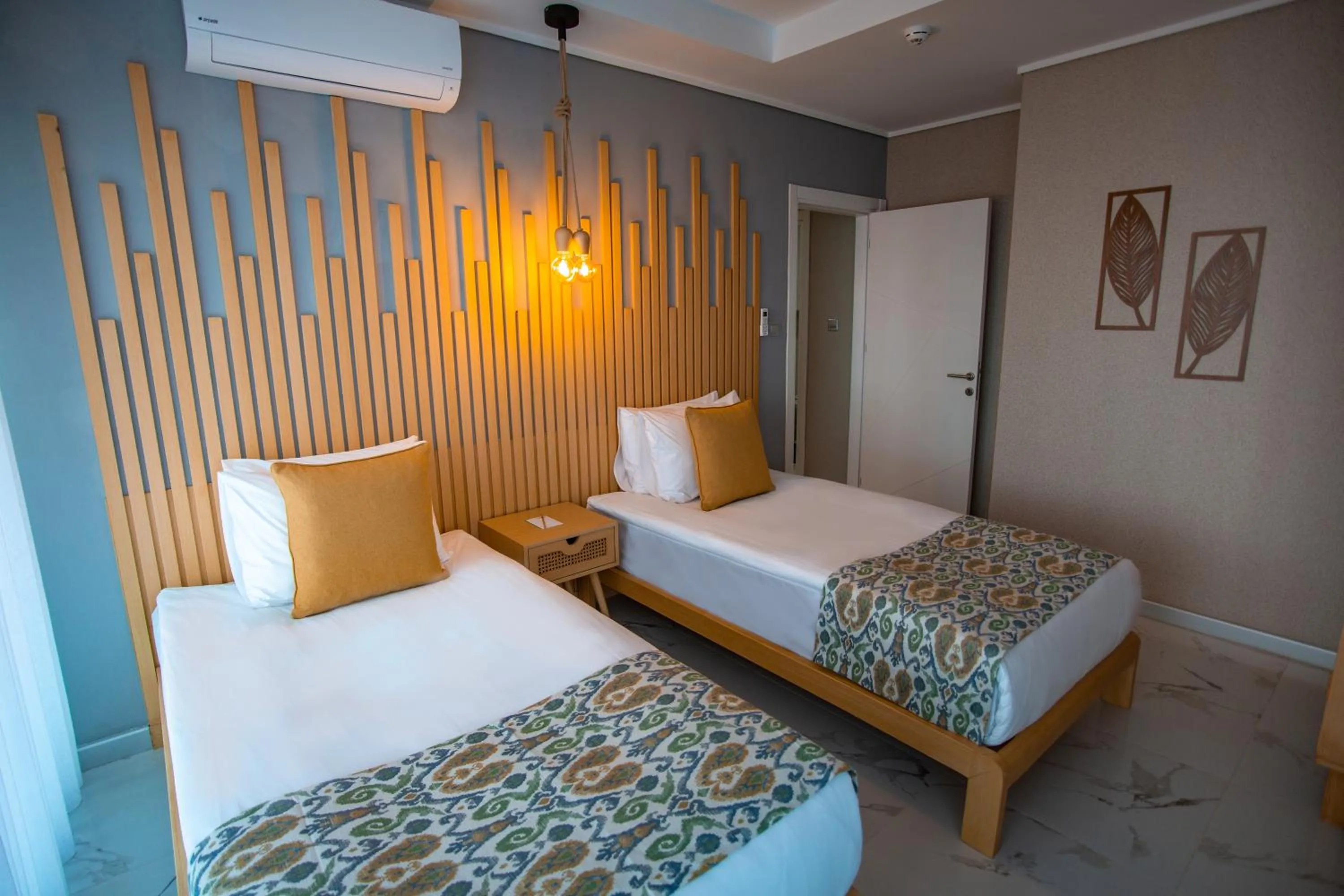 Bed in La Terrazza Hotel