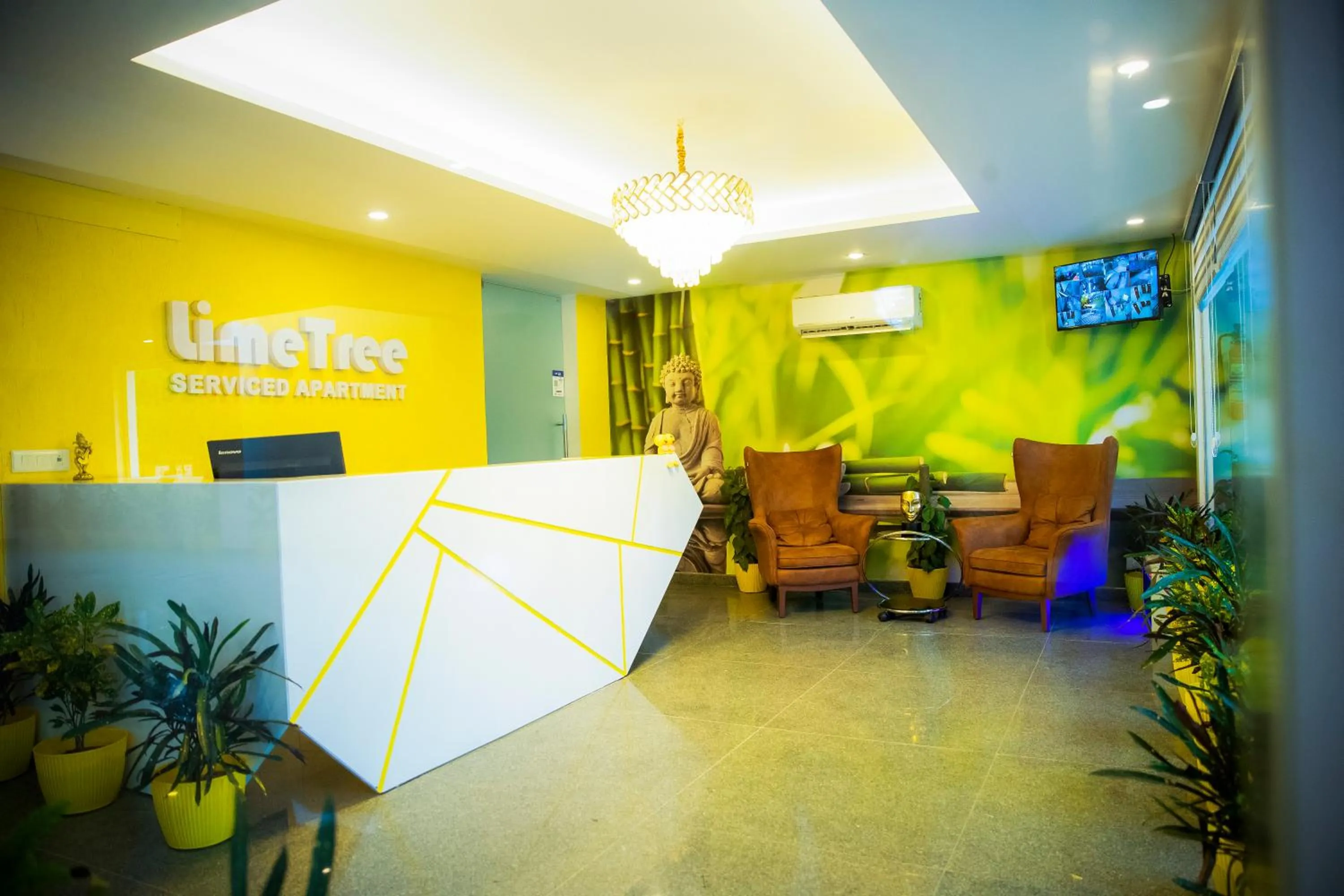 Lobby or reception in Lime Tree Luxury Studio - Service Apartment Near Artemis Hospital ,Gurgaon