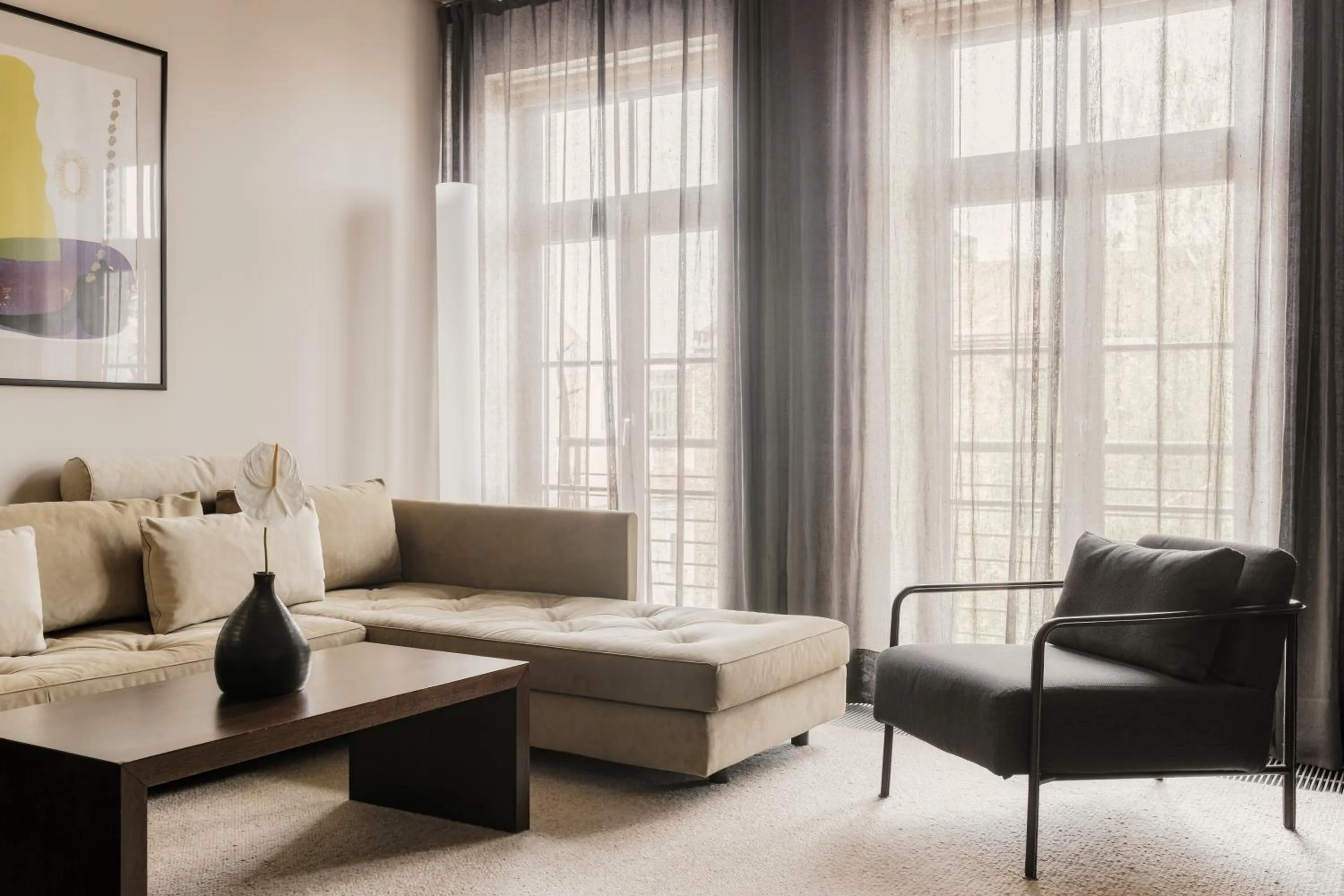 Living room in Hotel Bergs Suites