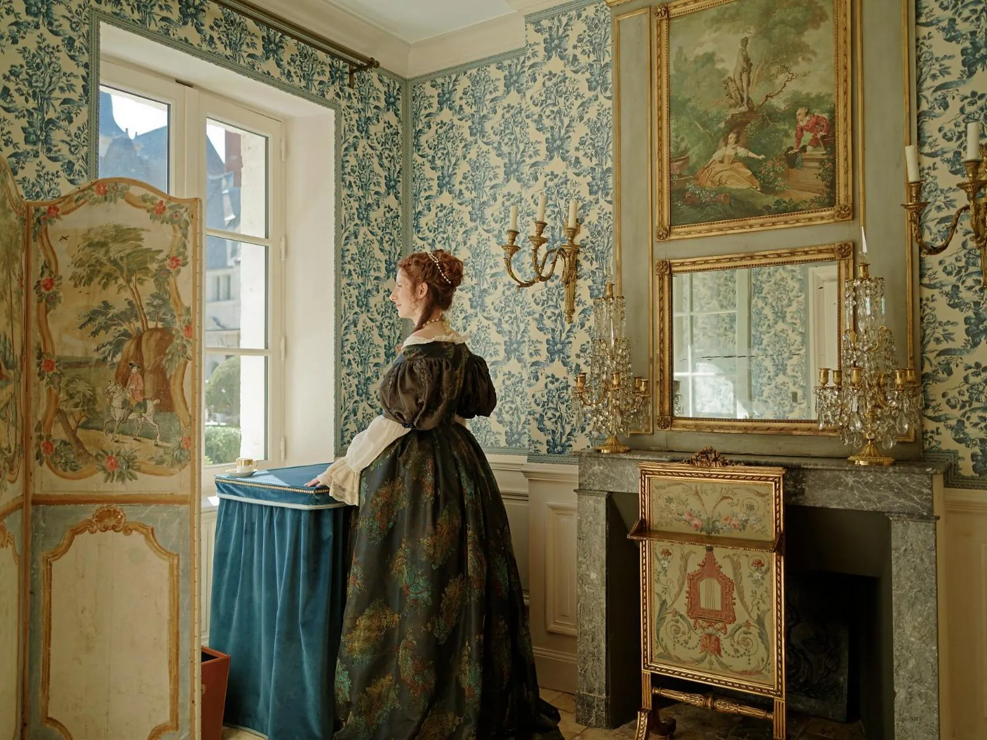 Living room in Relais & Château Louise de La Vallière