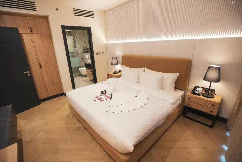 Bed in Royal Mansoura Residence Hotel