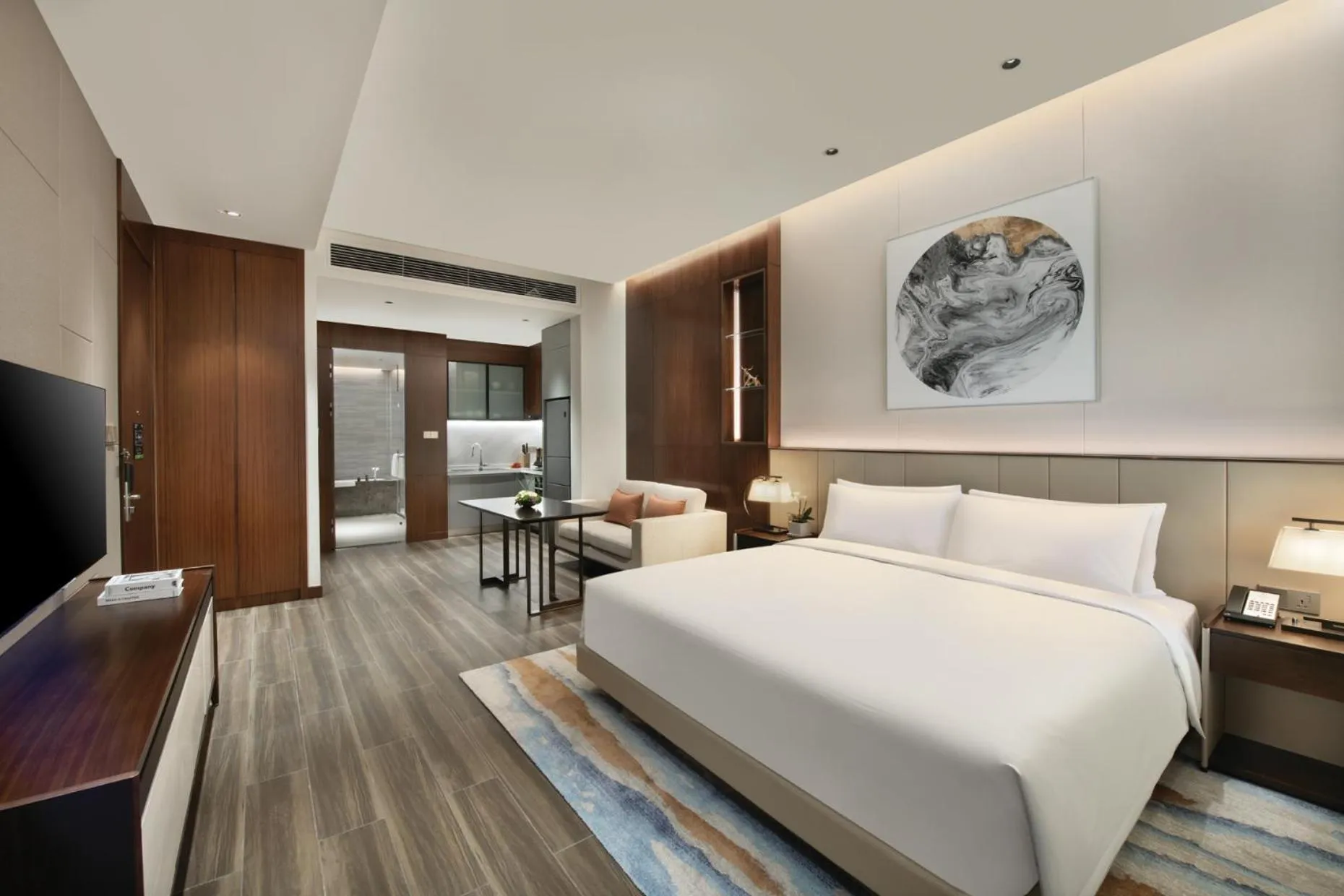 Bedroom, Bed in Oakwood Residence Foshan