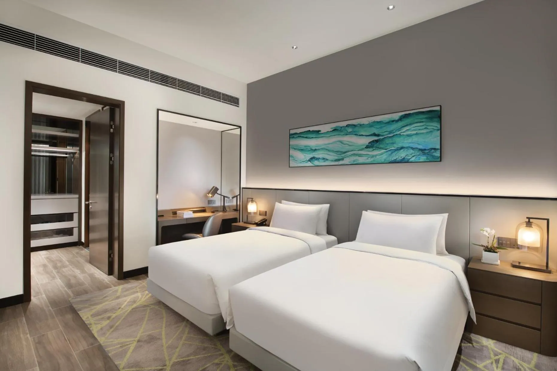 Bedroom, Bed in Oakwood Residence Foshan