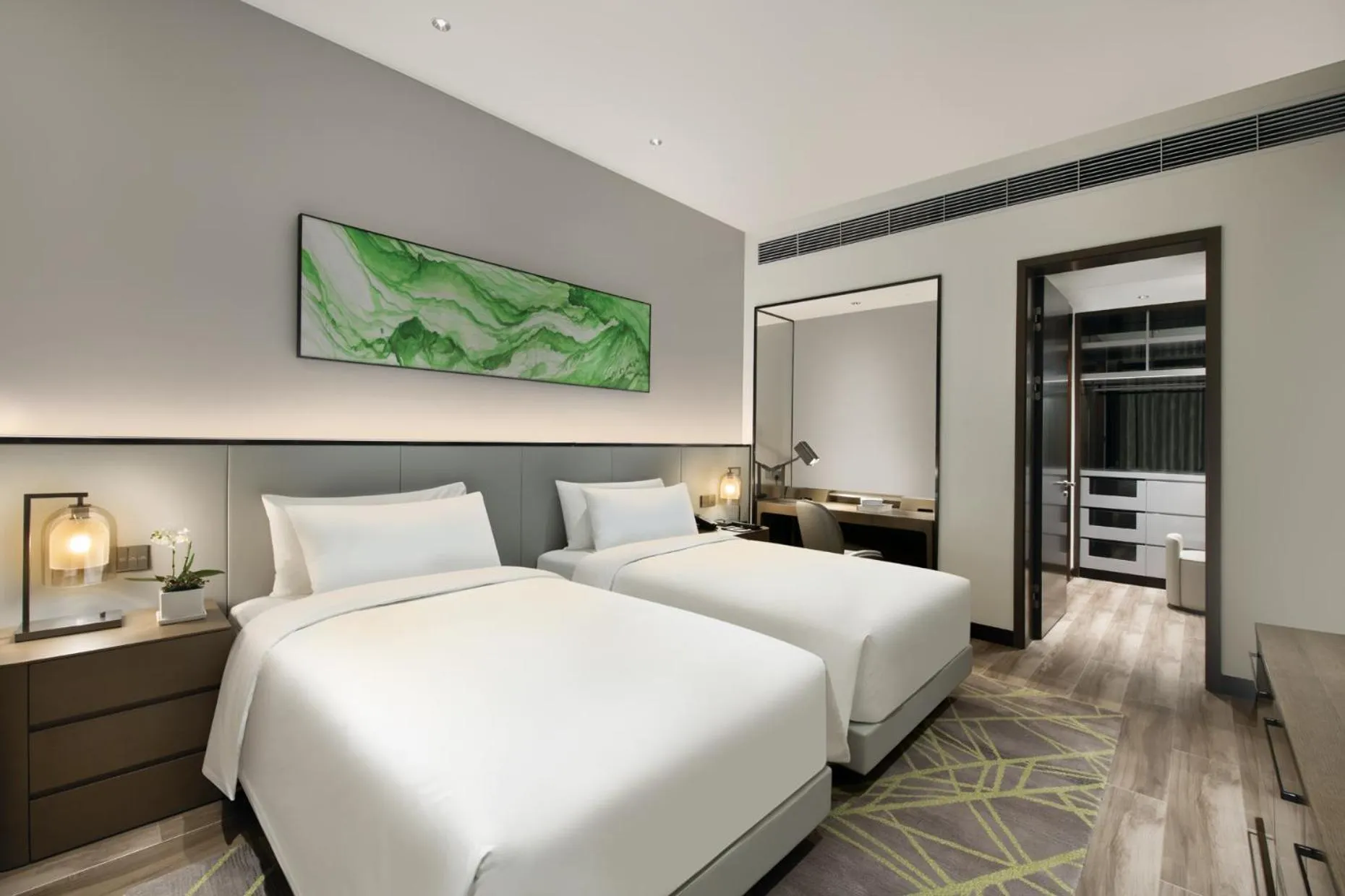 Bedroom, Bed in Oakwood Residence Foshan