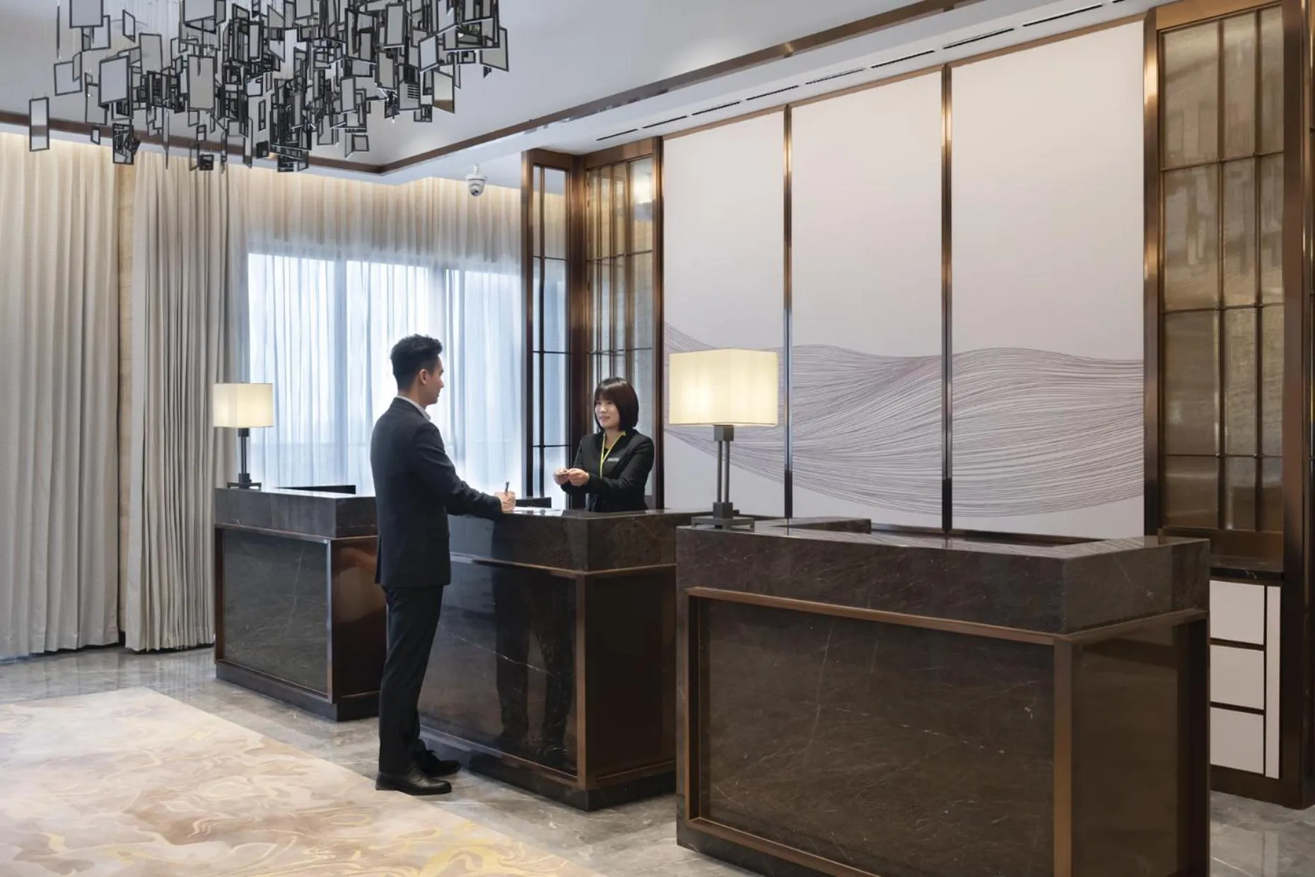 Lobby or reception in Oakwood Residence Foshan