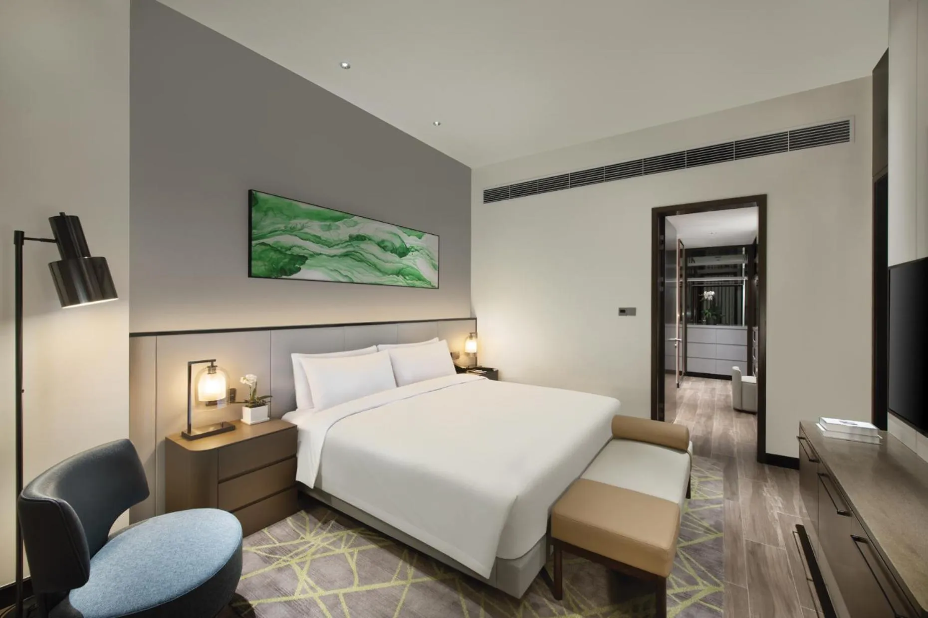 Bedroom, Bed in Oakwood Residence Foshan