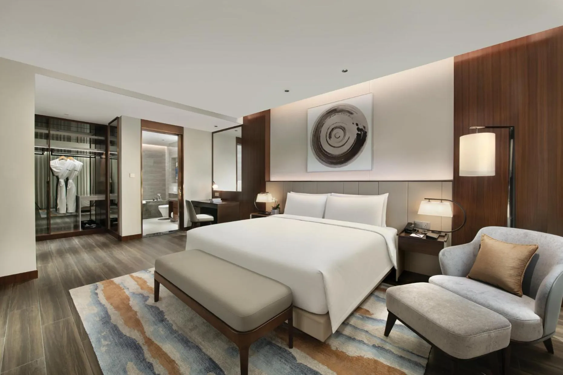 Bedroom, Bed in Oakwood Residence Foshan
