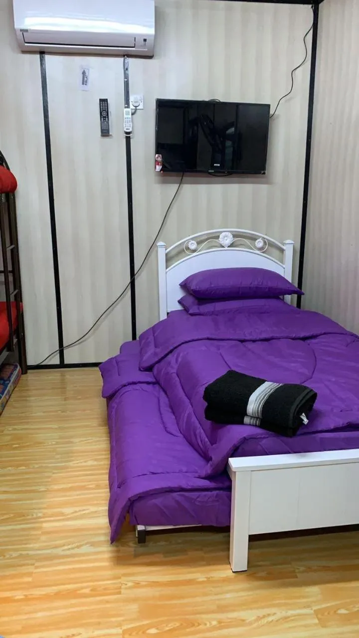 Bed in HOMESTAY Kampong KOTA AUR Resort with swimming pool, Kepala Batas, SEBERANG PERAI, PENANG -MOTAC registered Awarded ASEAN homestay standard Malaysia AWARD 2023-2028 Only 3 minutes from viral KG AGONG